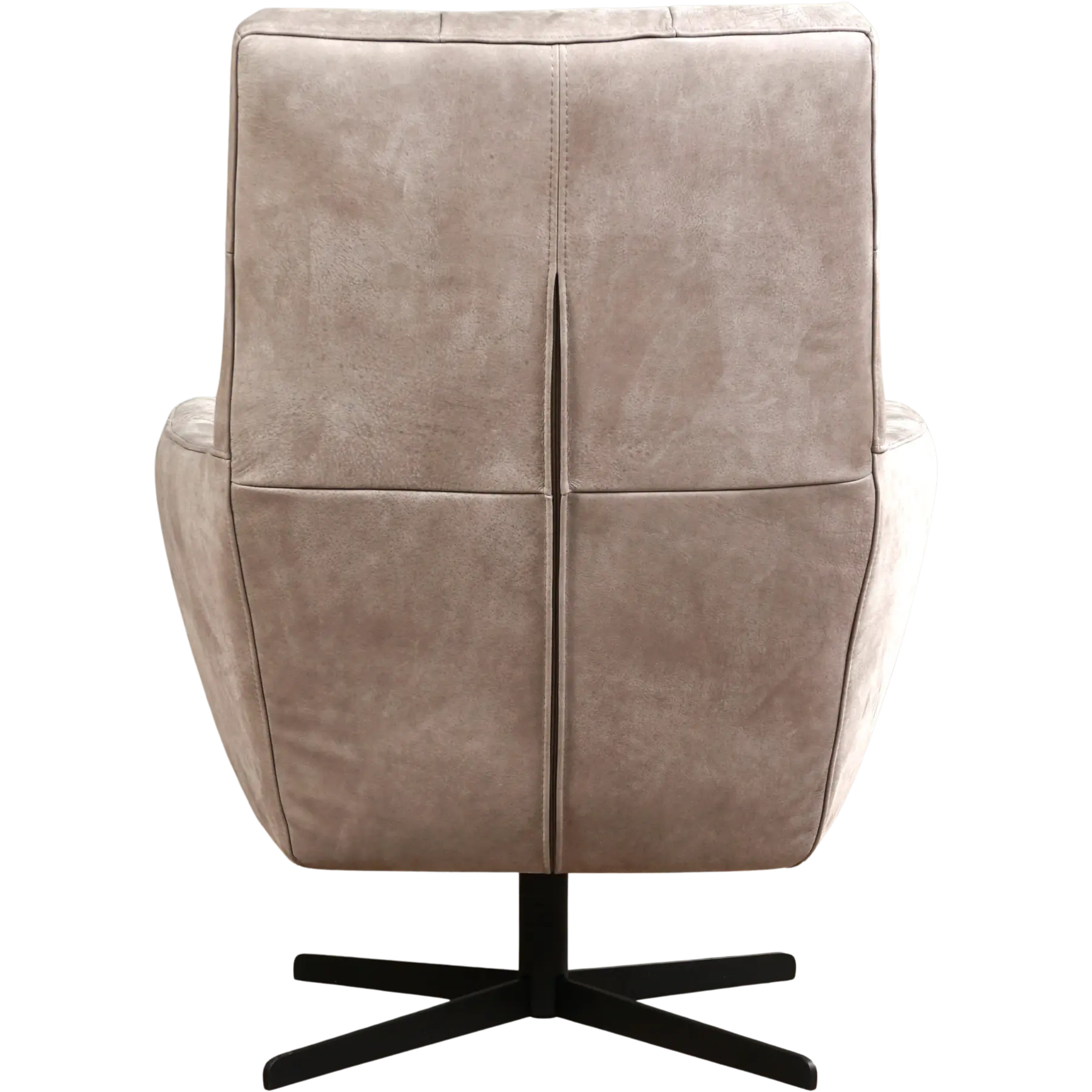 afbeelding van Leren draaifauteuil Central - Kenia Lightgrey (lichtgrijs)