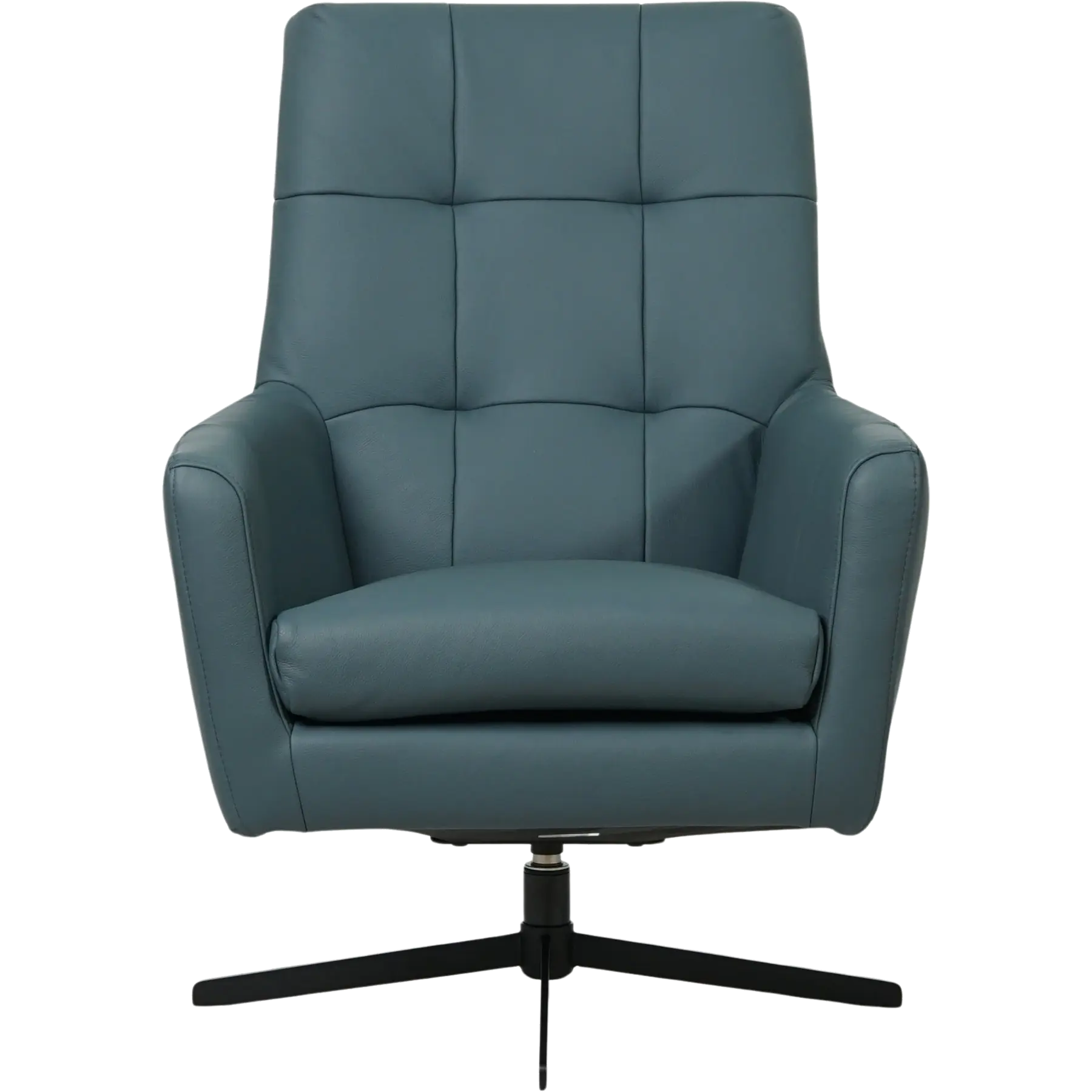 afbeelding van Leren draaifauteuil Central - Toledo Whale (blauw/grijs)