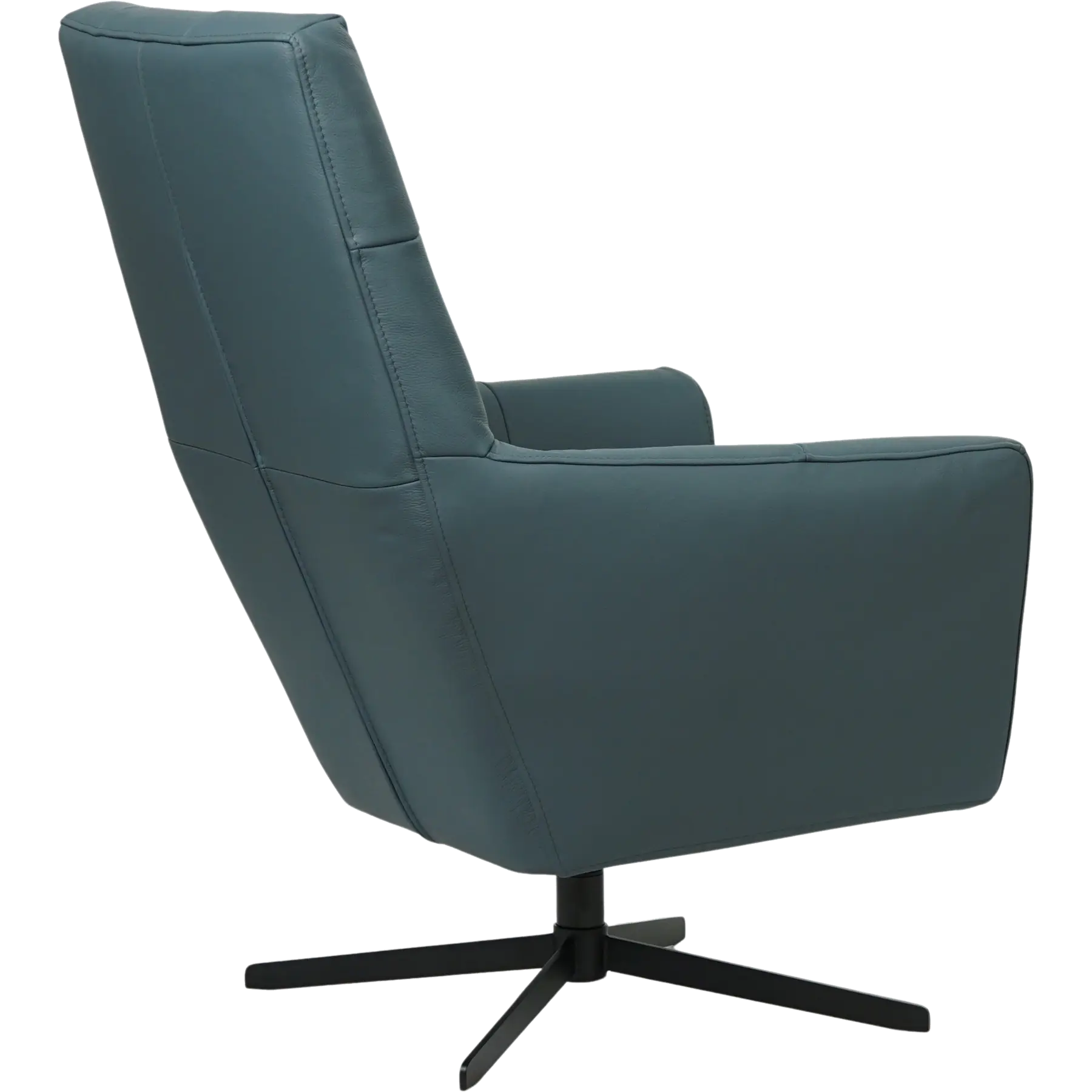 afbeelding van Leren draaifauteuil Central - Toledo Whale (blauw/grijs)