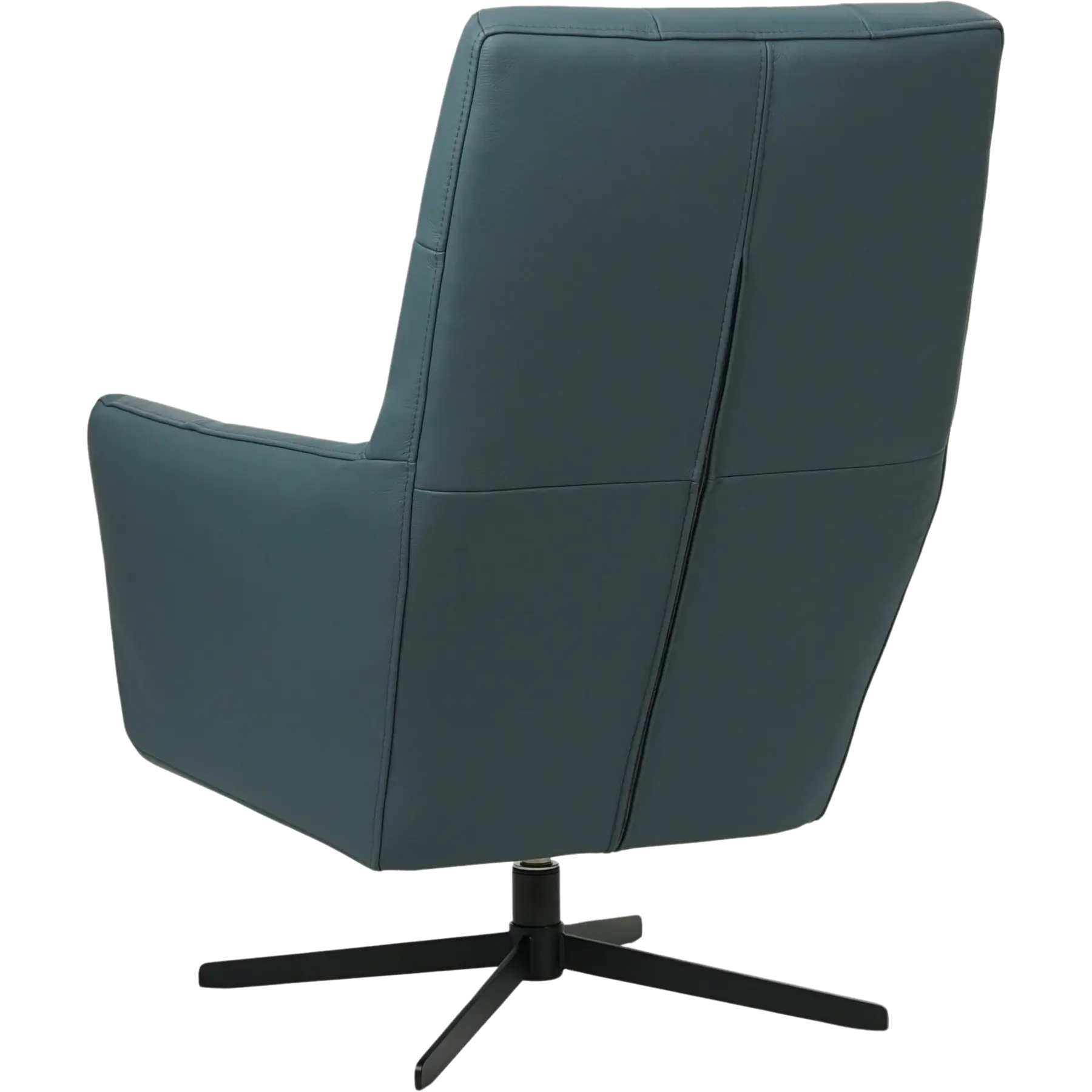 afbeelding van Leren draaifauteuil Central - Toledo Whale (blauw/grijs)