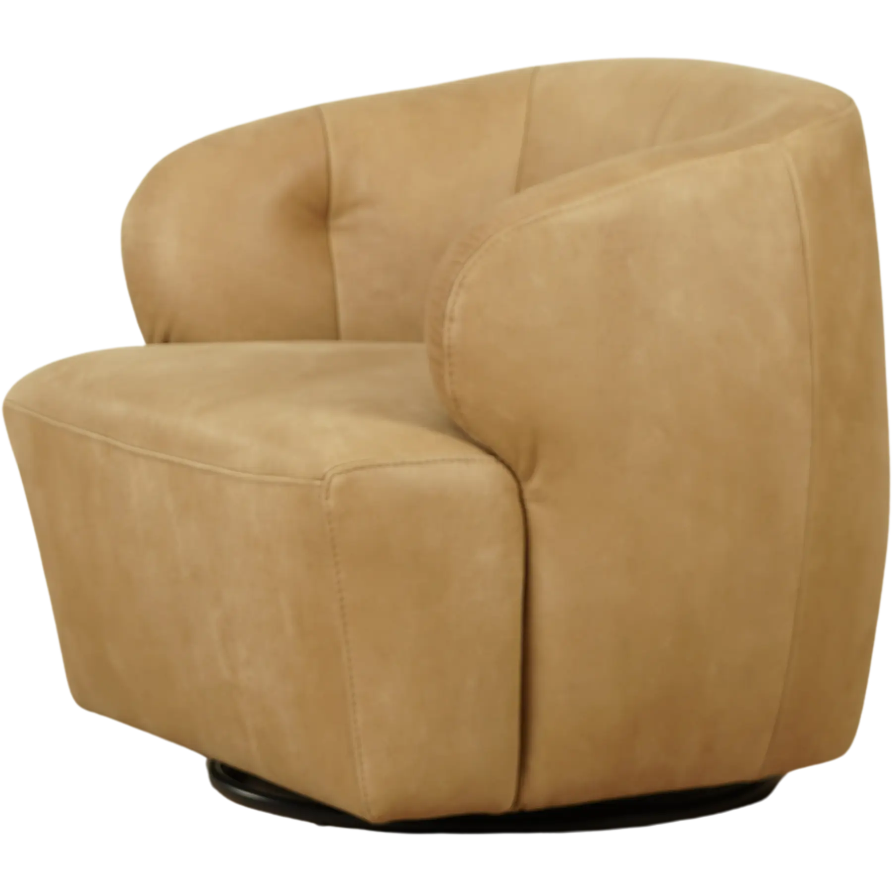afbeelding van Leren draaifauteuil Cloud - Kenia Walnut (cognac)