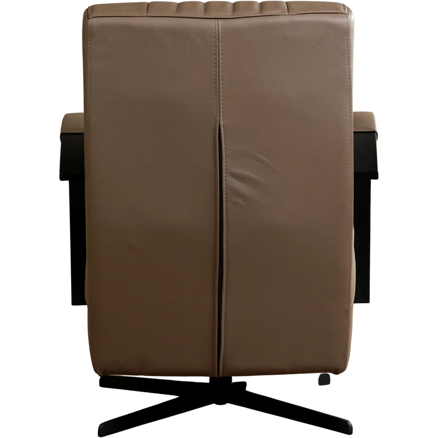 afbeelding van Leren draaifauteuil Galaxy - Hermes Lever (bruin) - Stervoet zwart