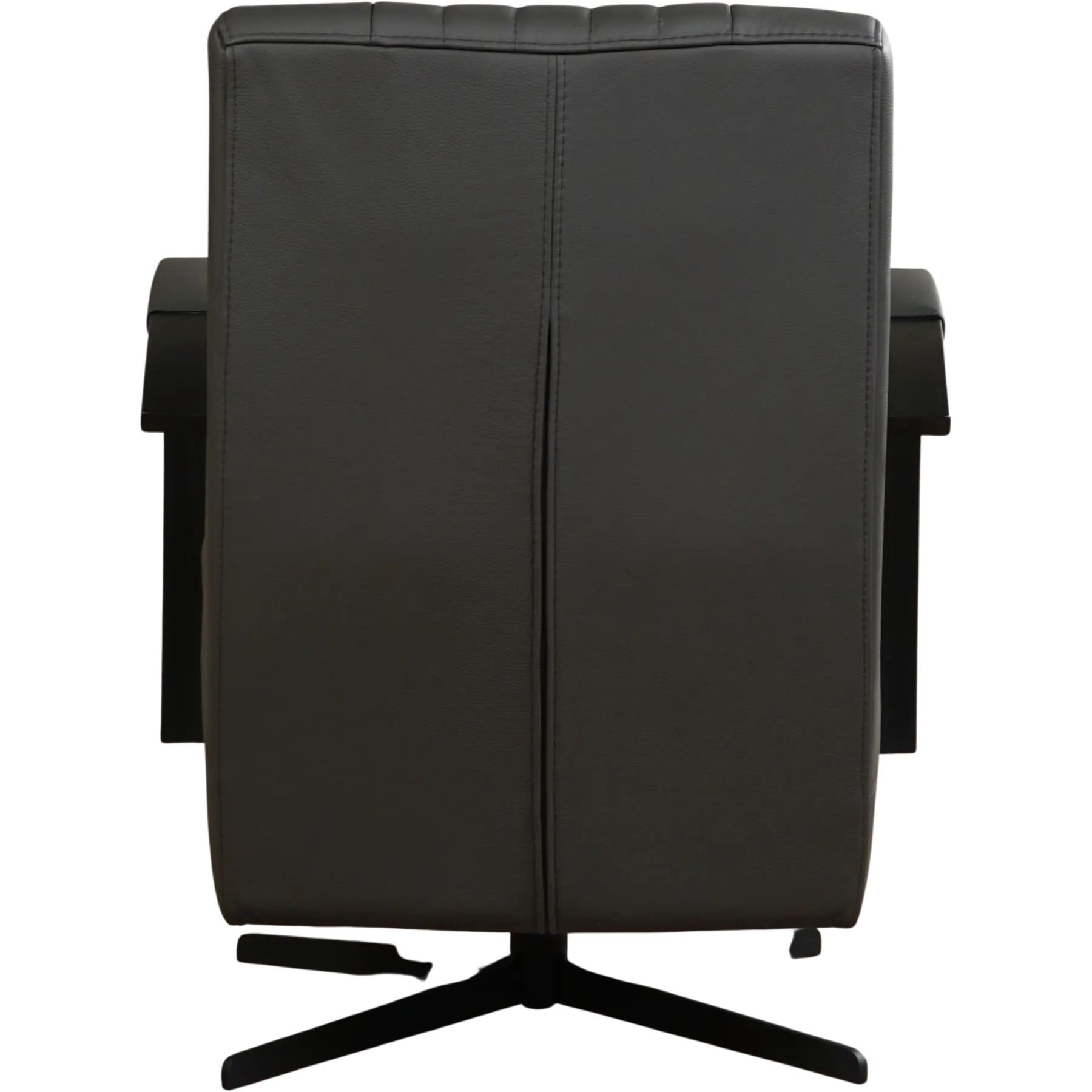 afbeelding van Leren draaifauteuil Galaxy - Toledo Antracite (donkergrijs) - Stervoet zwart