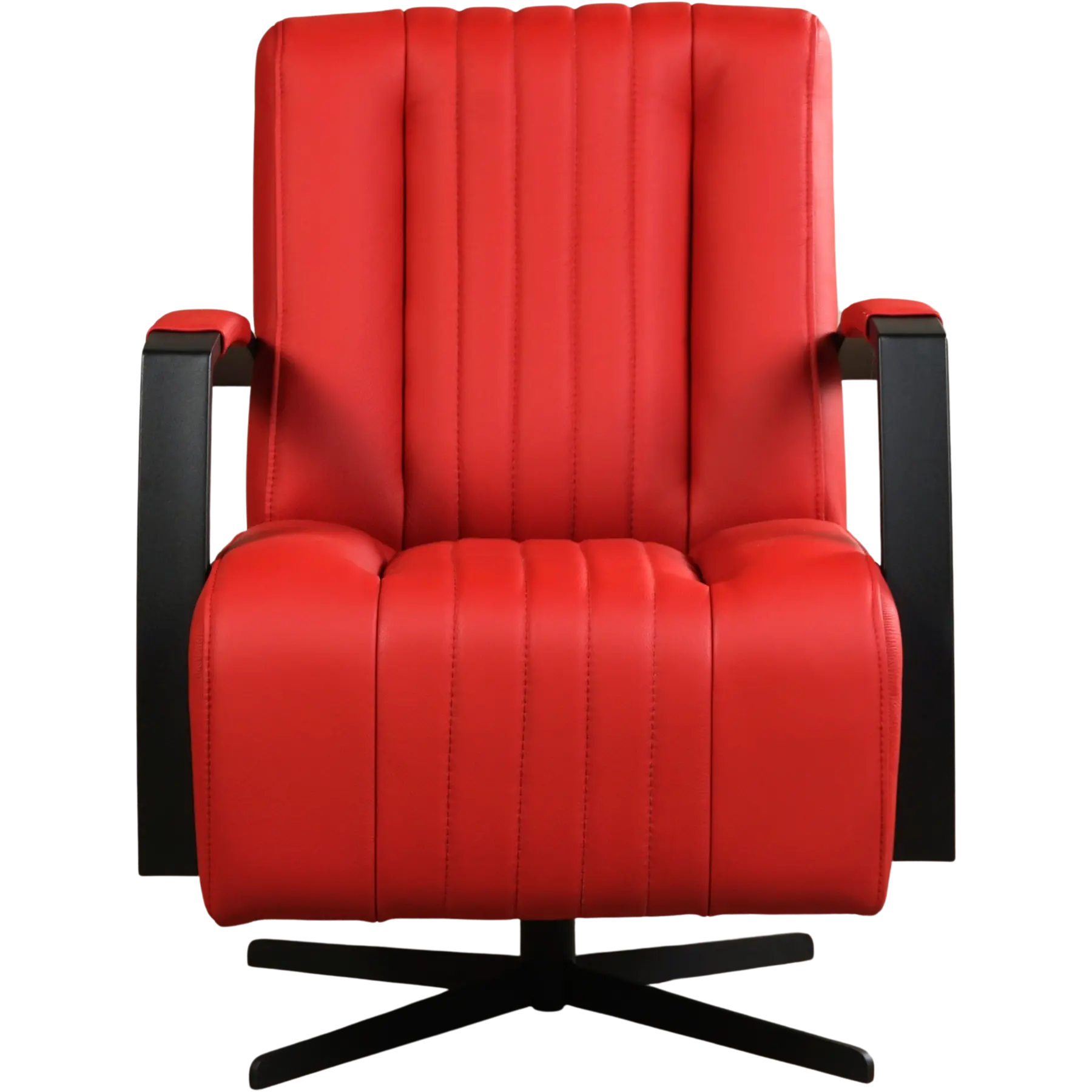 afbeelding van Leren draaifauteuil Galaxy - Toledo Ducati (rood) - Stervoet zwart