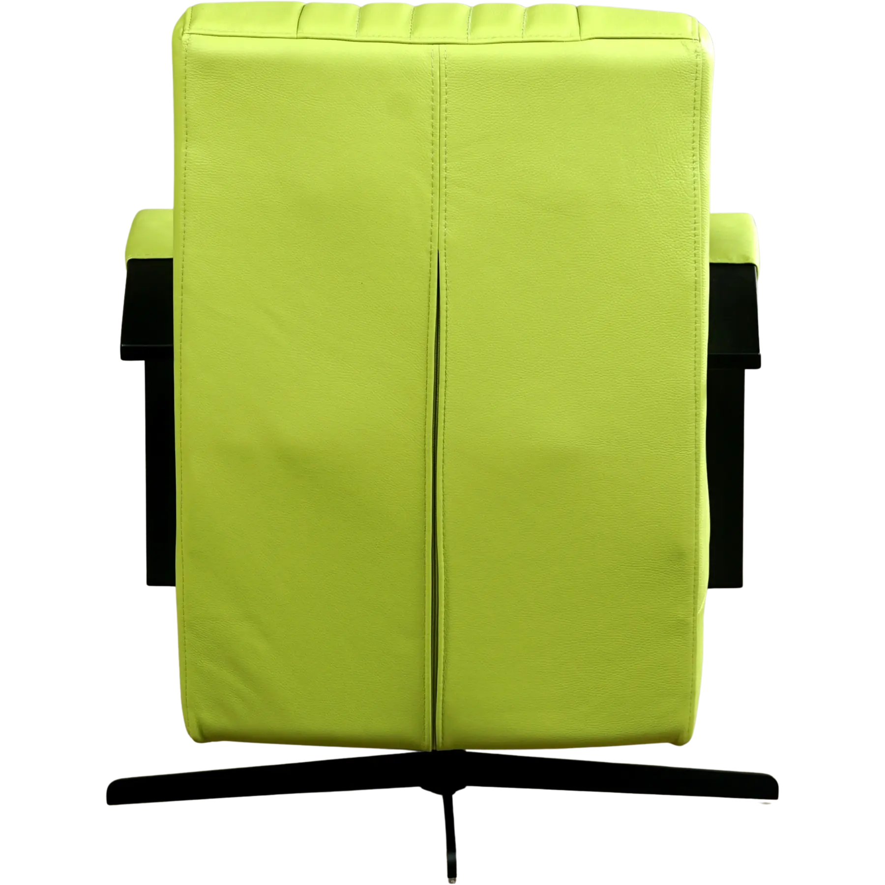 afbeelding van Leren draaifauteuil Galaxy - Toledo Lime (felgroen) - Stervoet zwart