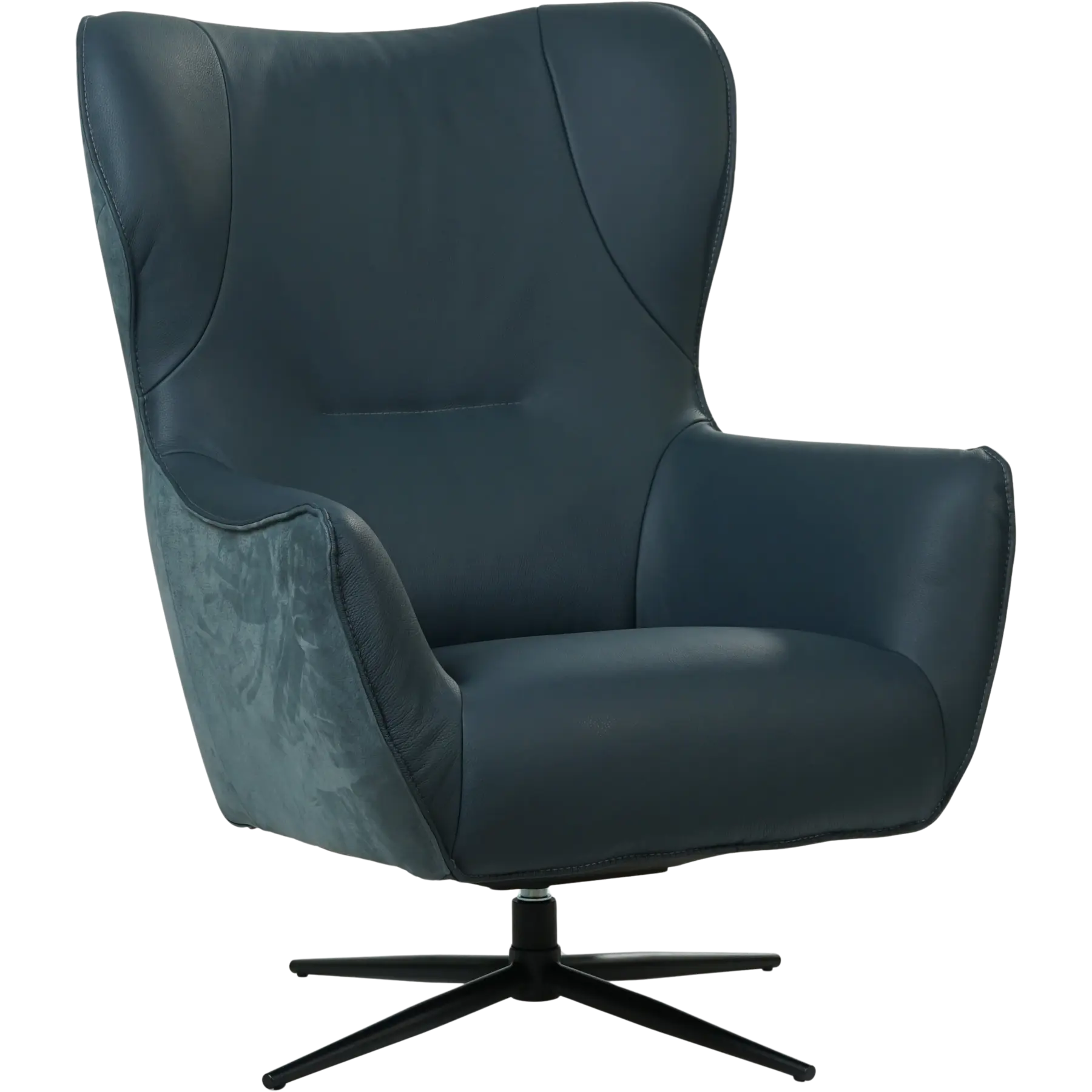 afbeelding van Leren draaifauteuil Leaf Duo
