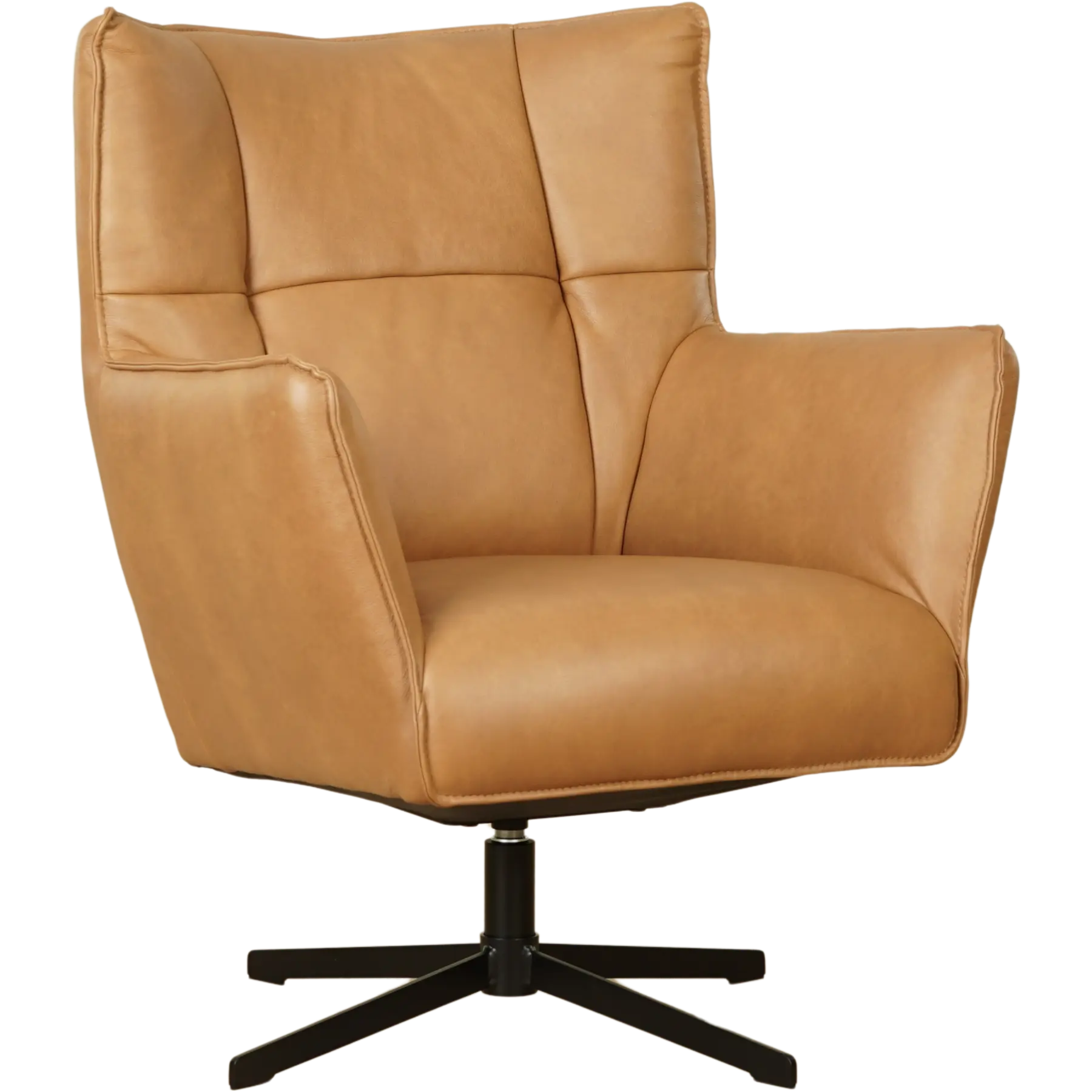 afbeelding van Leren draaifauteuil Lovely - Granada Sahara (cognac)