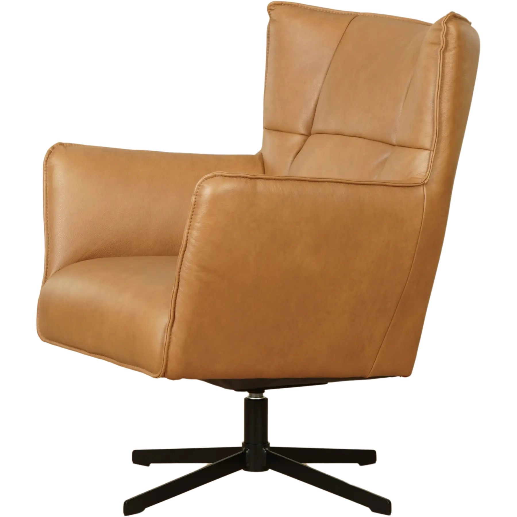afbeelding van Leren draaifauteuil Lovely - Granada Sahara (cognac)