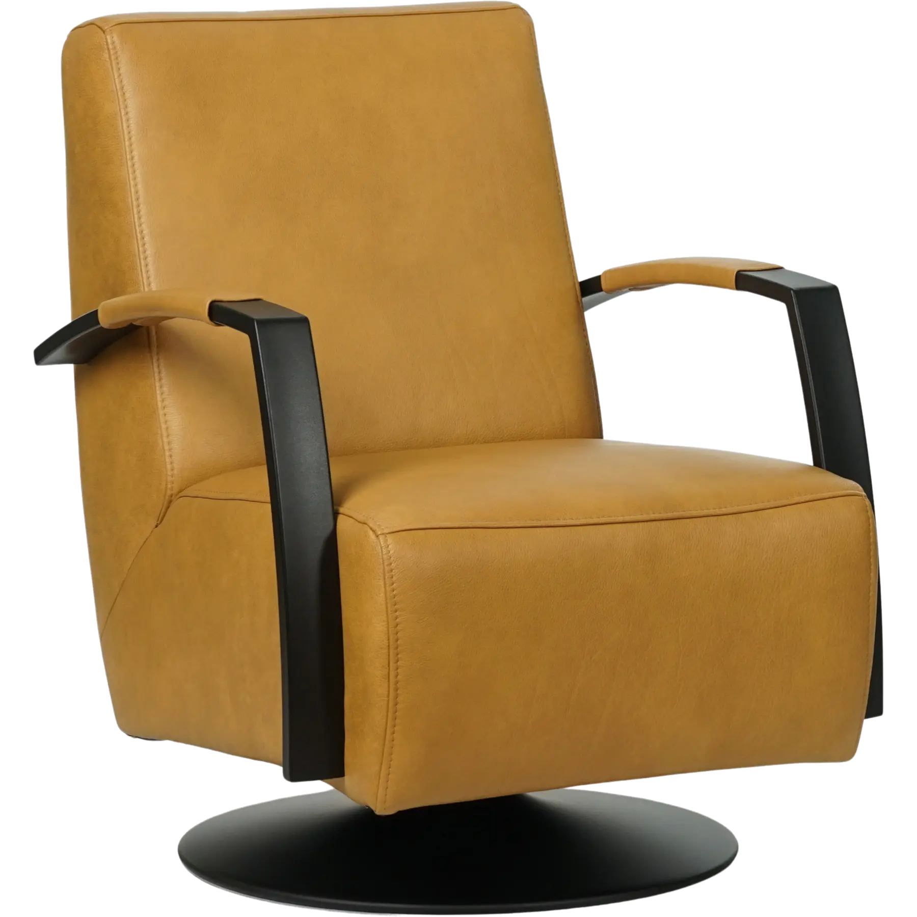 afbeelding van Leren draaifauteuil Mood