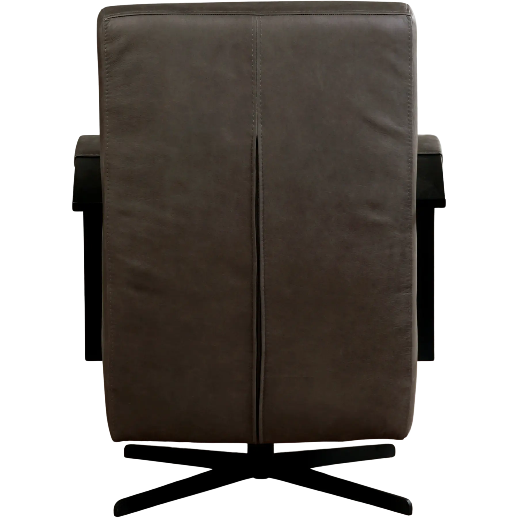 afbeelding van Leren draaifauteuil Mood - Rancho Steel (grijs) - Stervoet zwart