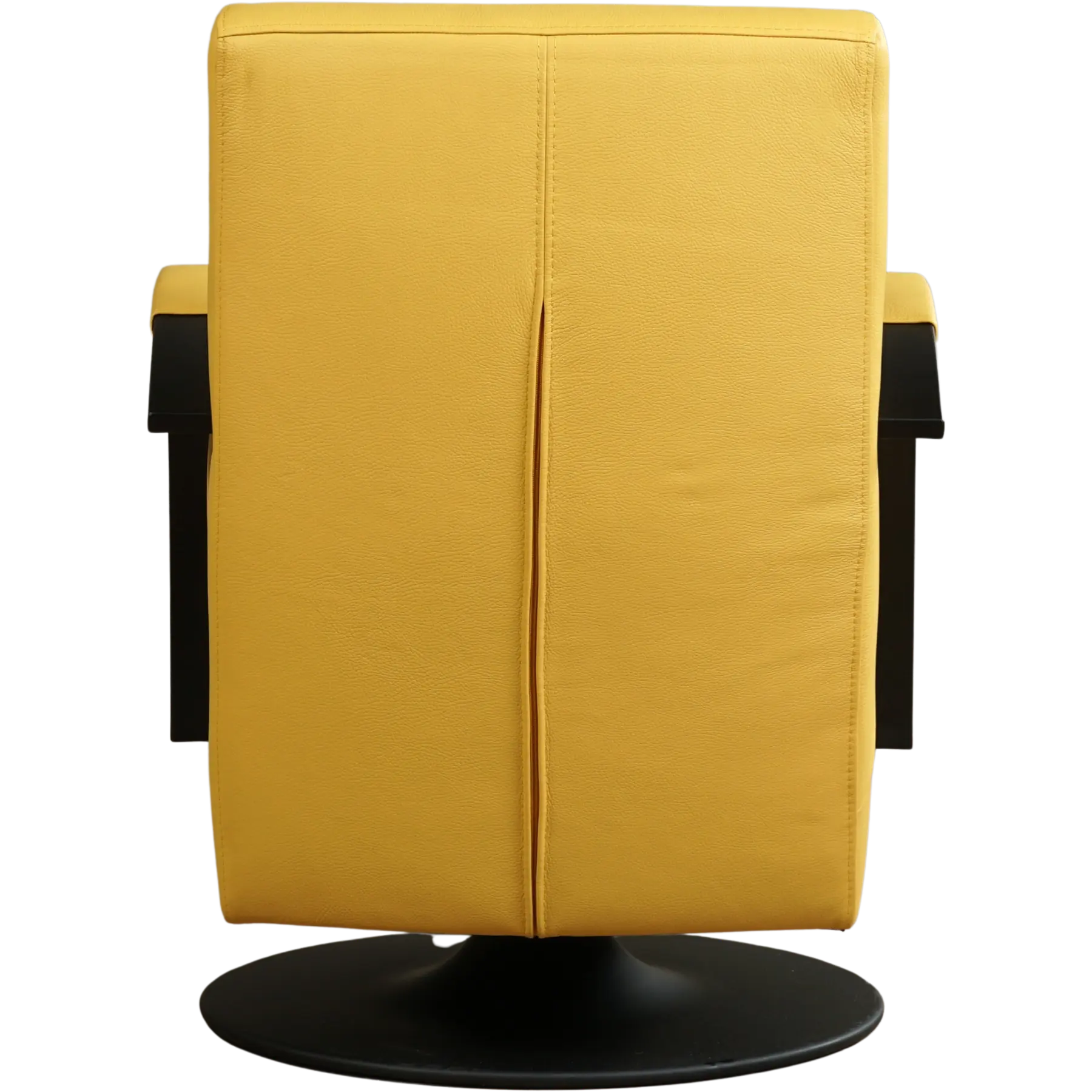 afbeelding van Leren draaifauteuil Mood - Toledo Giallo (geel) - Schotelvoet zwart