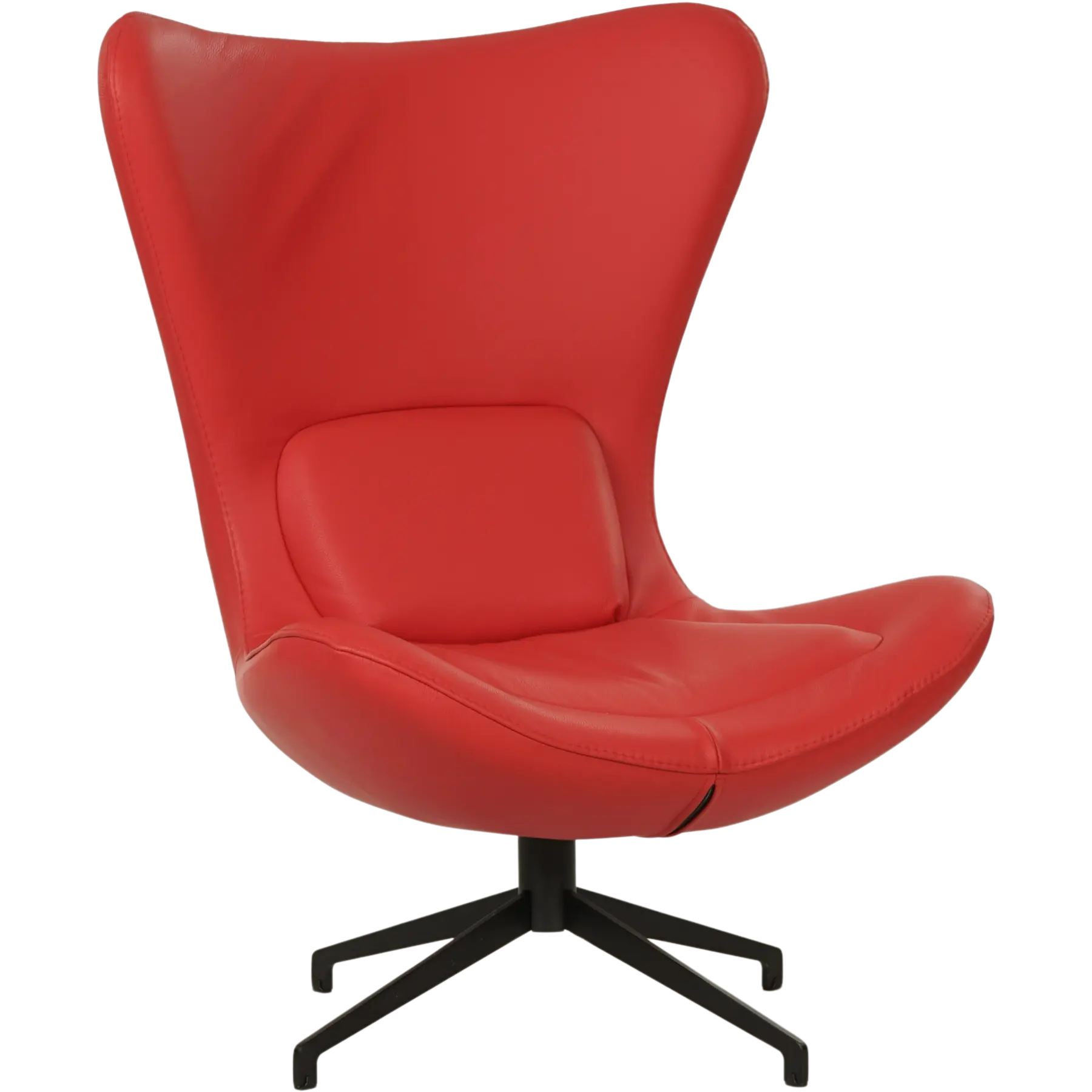 afbeelding van Leren draaifauteuil Soul - Toledo Ferrari (felrood) - Stervoet zwart