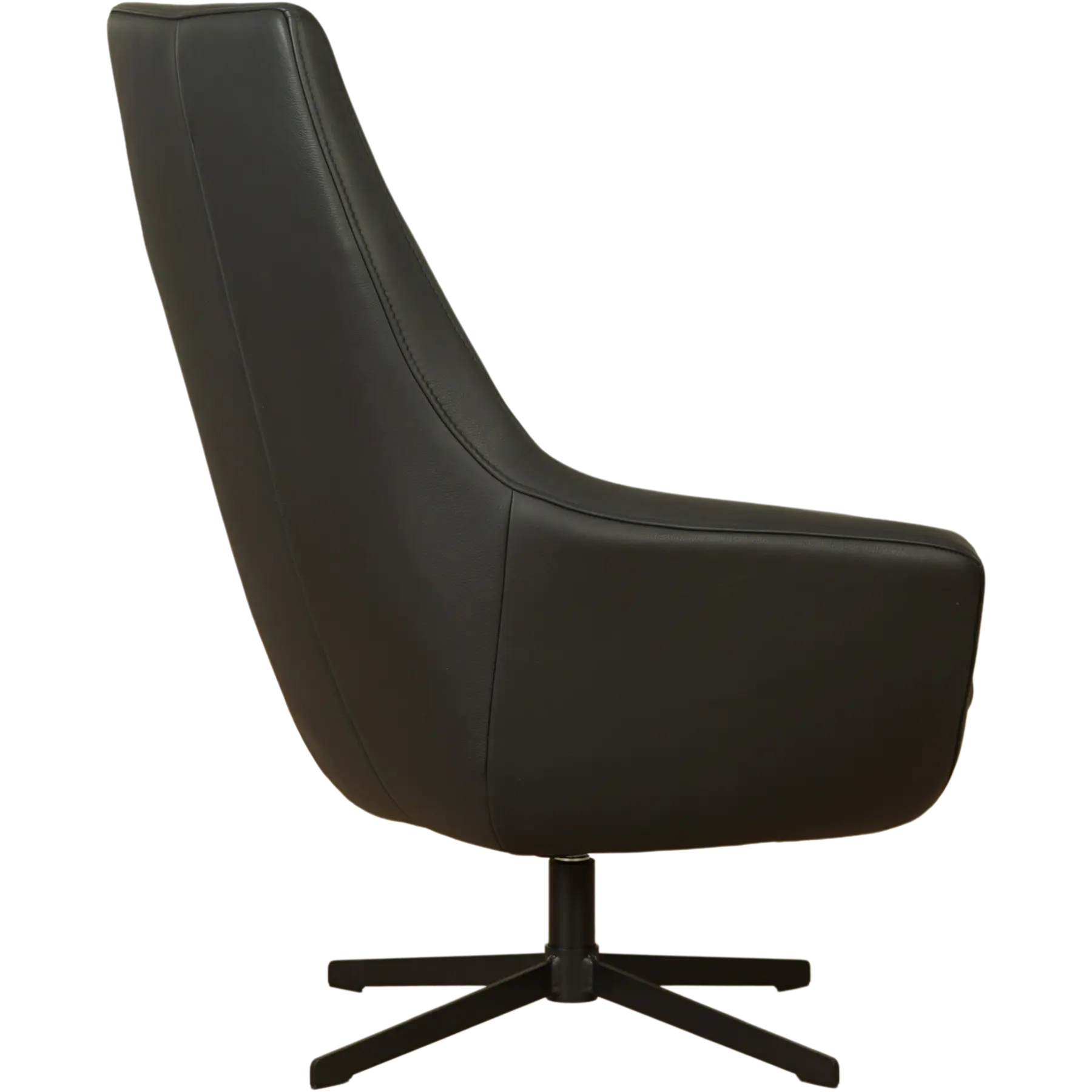 afbeelding van Leren draaifauteuil Treat - Toledo Nero (zwart)