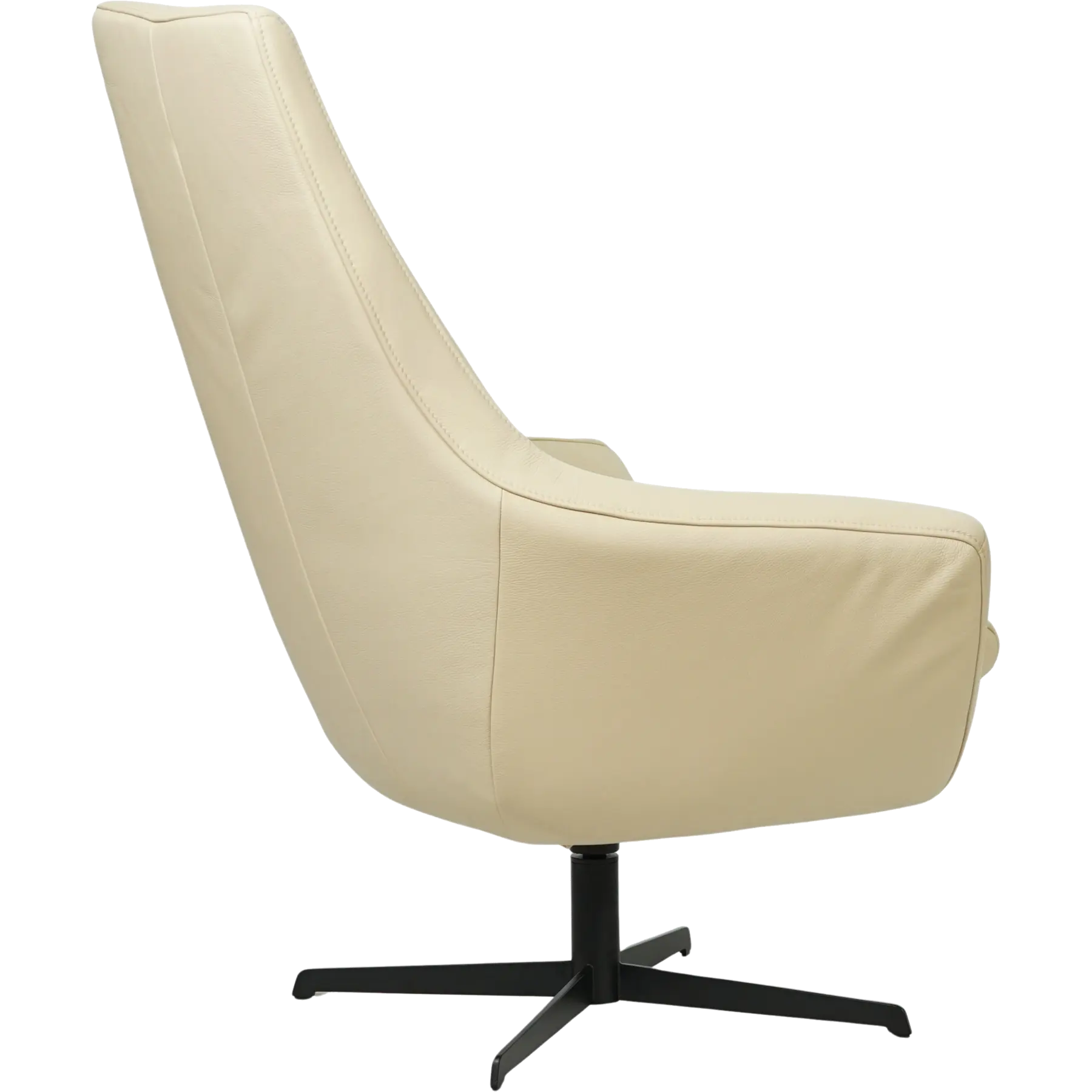 afbeelding van Leren draaifauteuil Treat - Toledo Polar (crème)