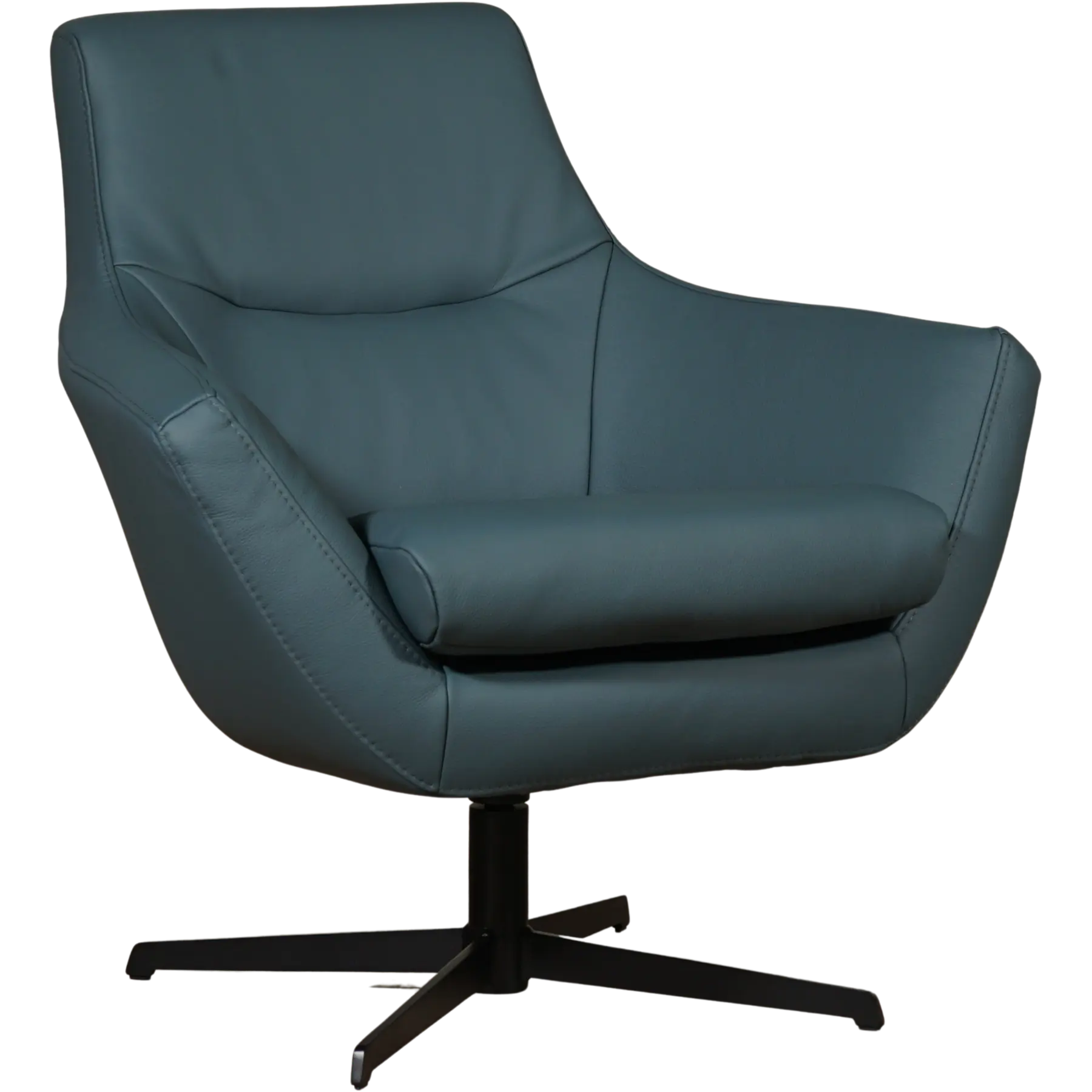 afbeelding van Leren draaifauteuil Wing