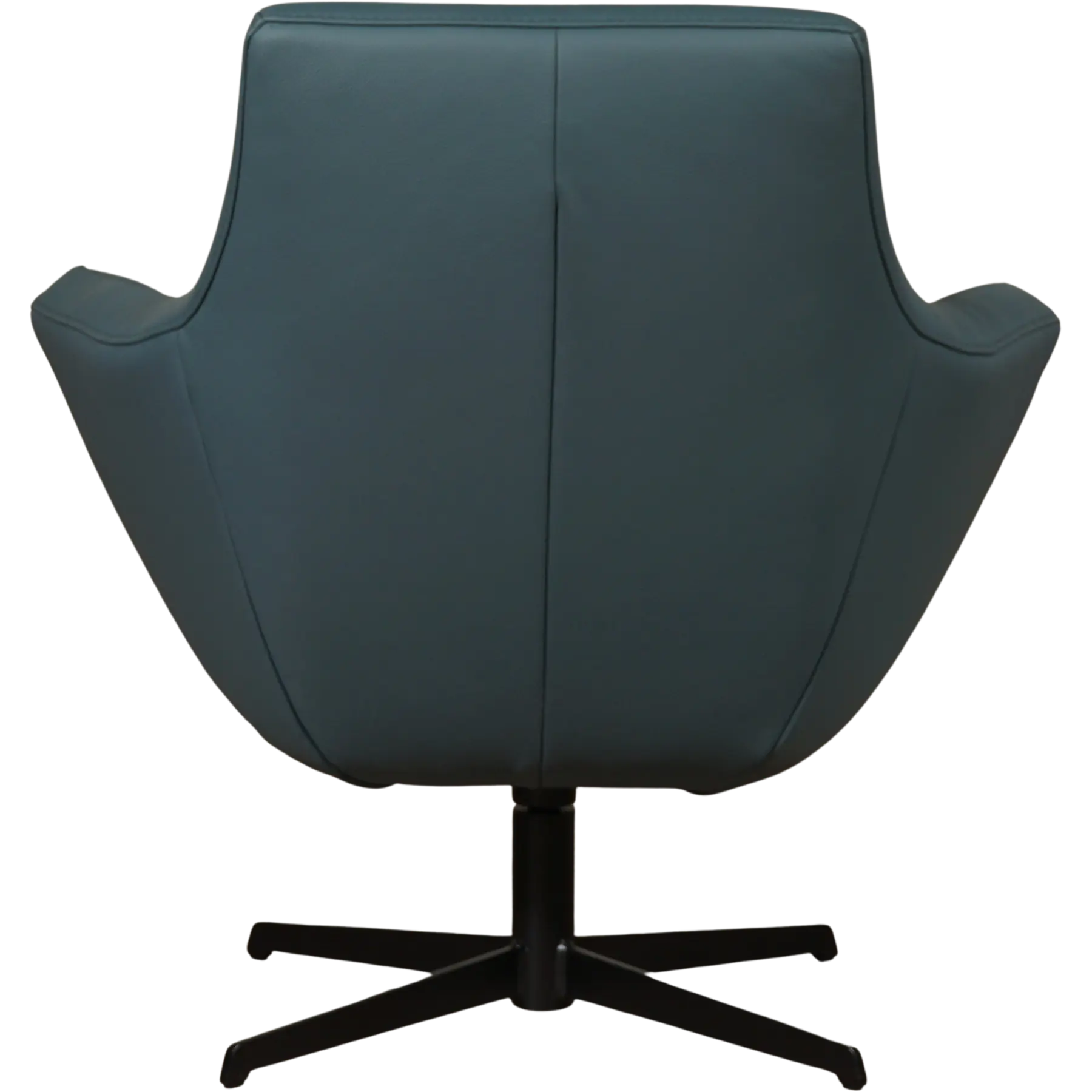 afbeelding van Leren draaifauteuil Wing - Toledo Whale (blauw/grijs)