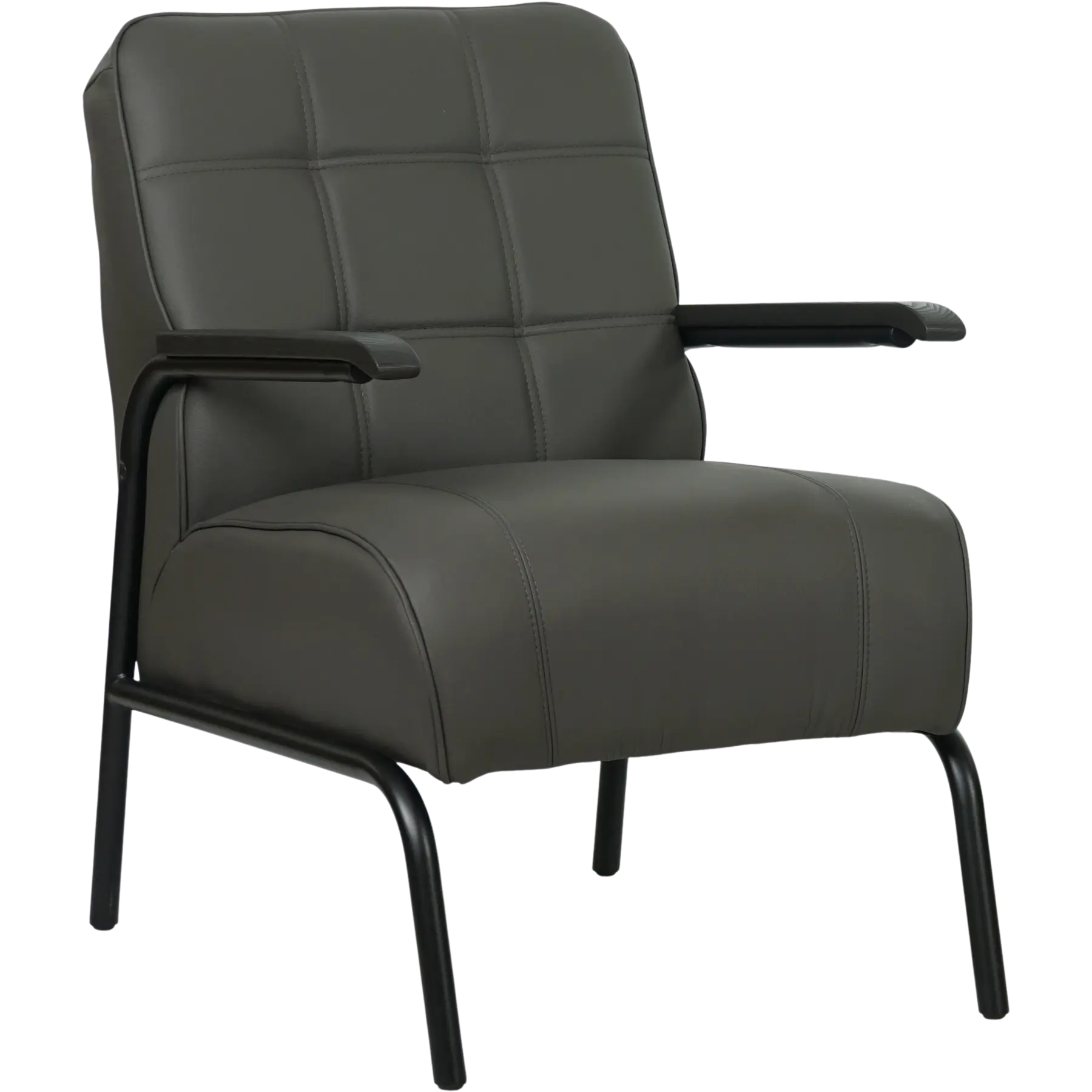 afbeelding van Leren fauteuil Ahead - Hermes Antracite (donkergrijs)