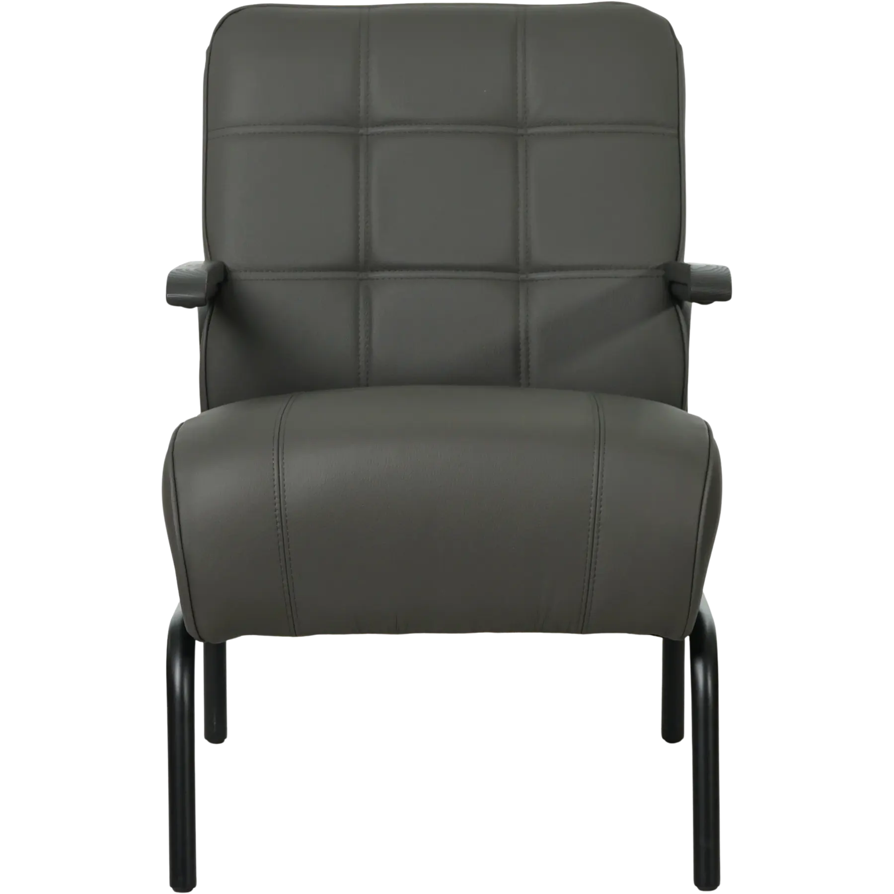 afbeelding van Leren fauteuil Ahead - Hermes Antracite (donkergrijs)