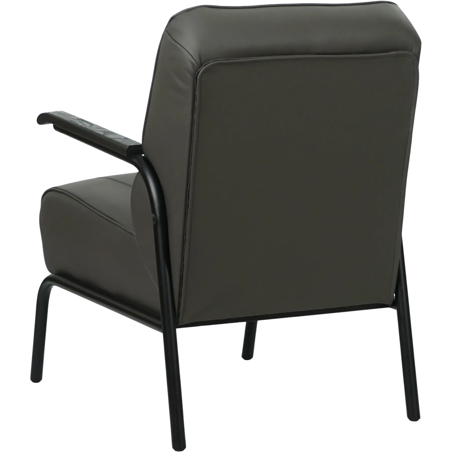 afbeelding van Leren fauteuil Ahead - Hermes Antracite (donkergrijs)