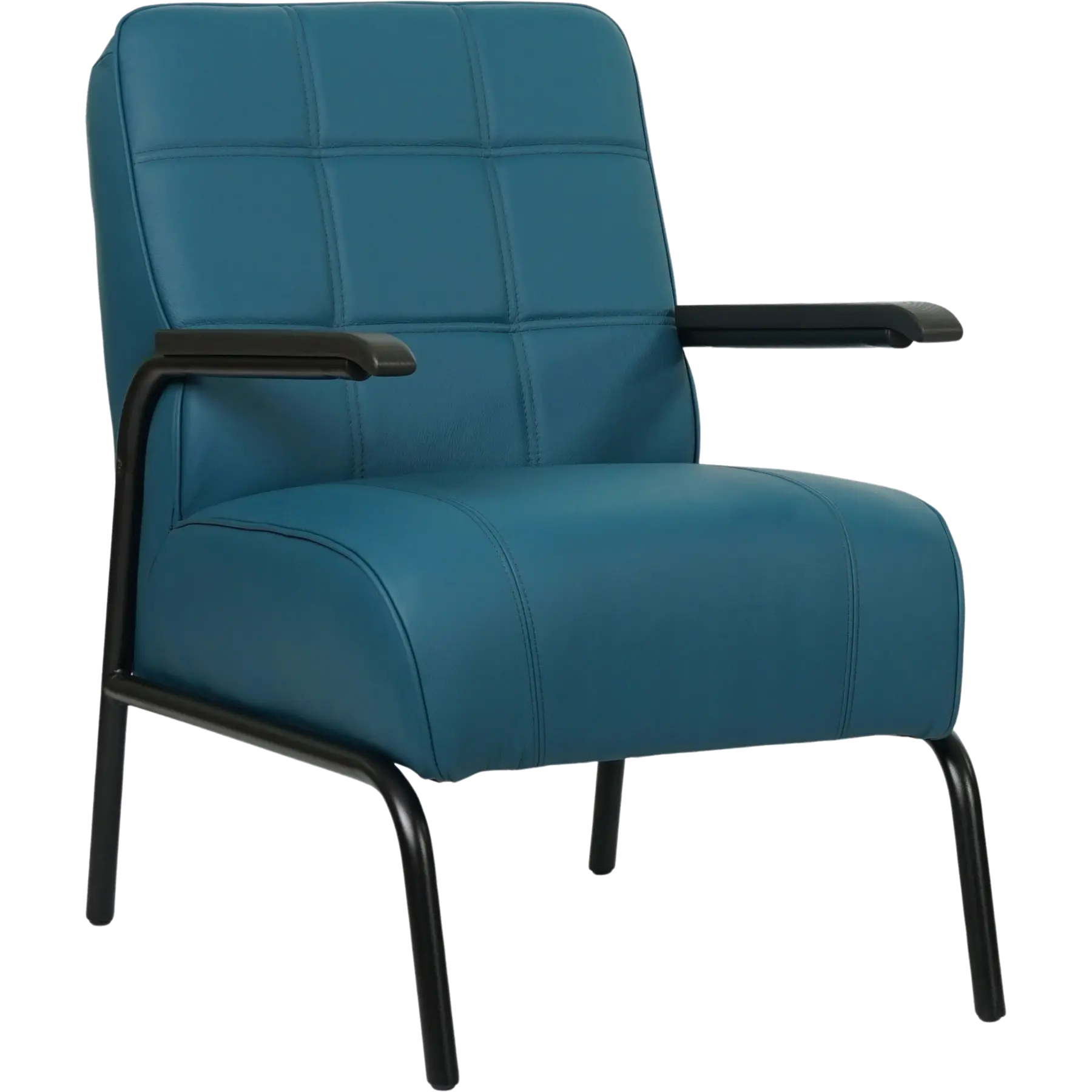 afbeelding van Leren fauteuil Ahead - Hermes Turquoise (blauw)