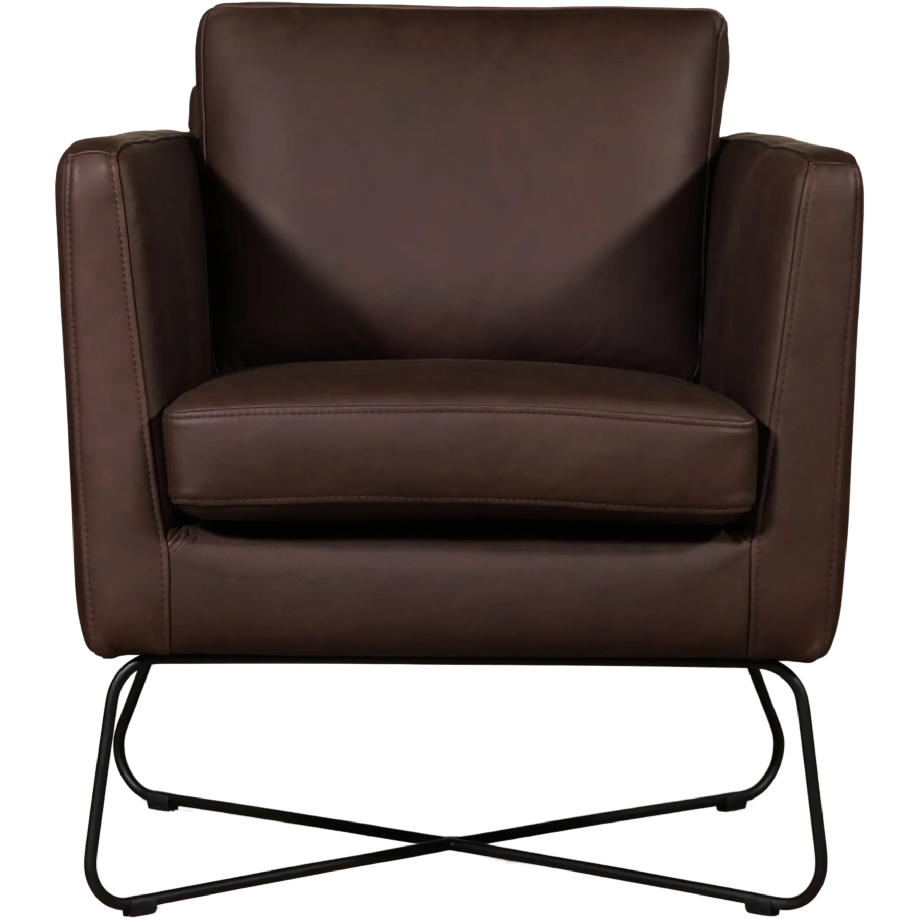 afbeelding van Leren fauteuil Club - Rancho Brown (bruin)