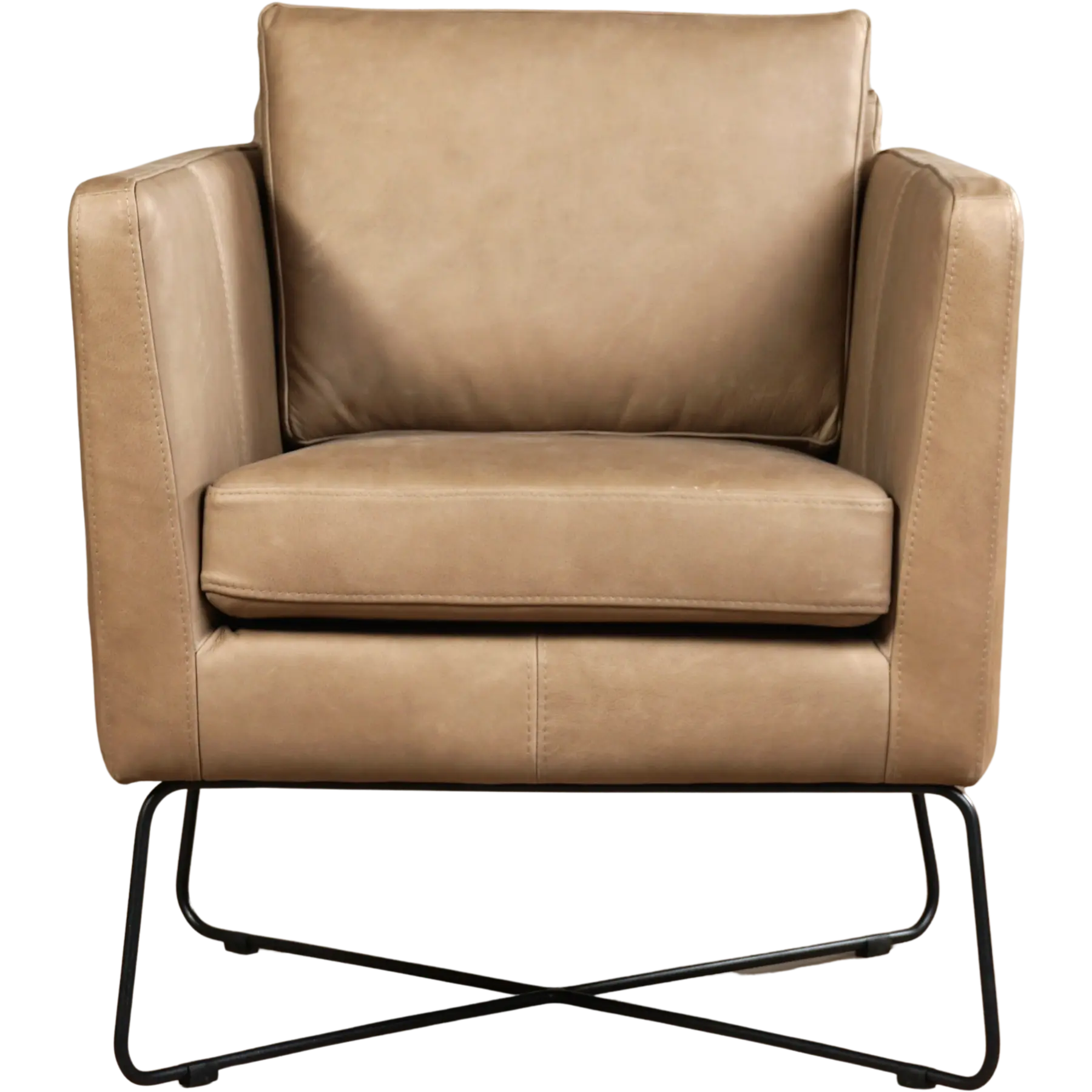 afbeelding van Leren fauteuil Crossover - Rancho Stone (grijs/bruin)