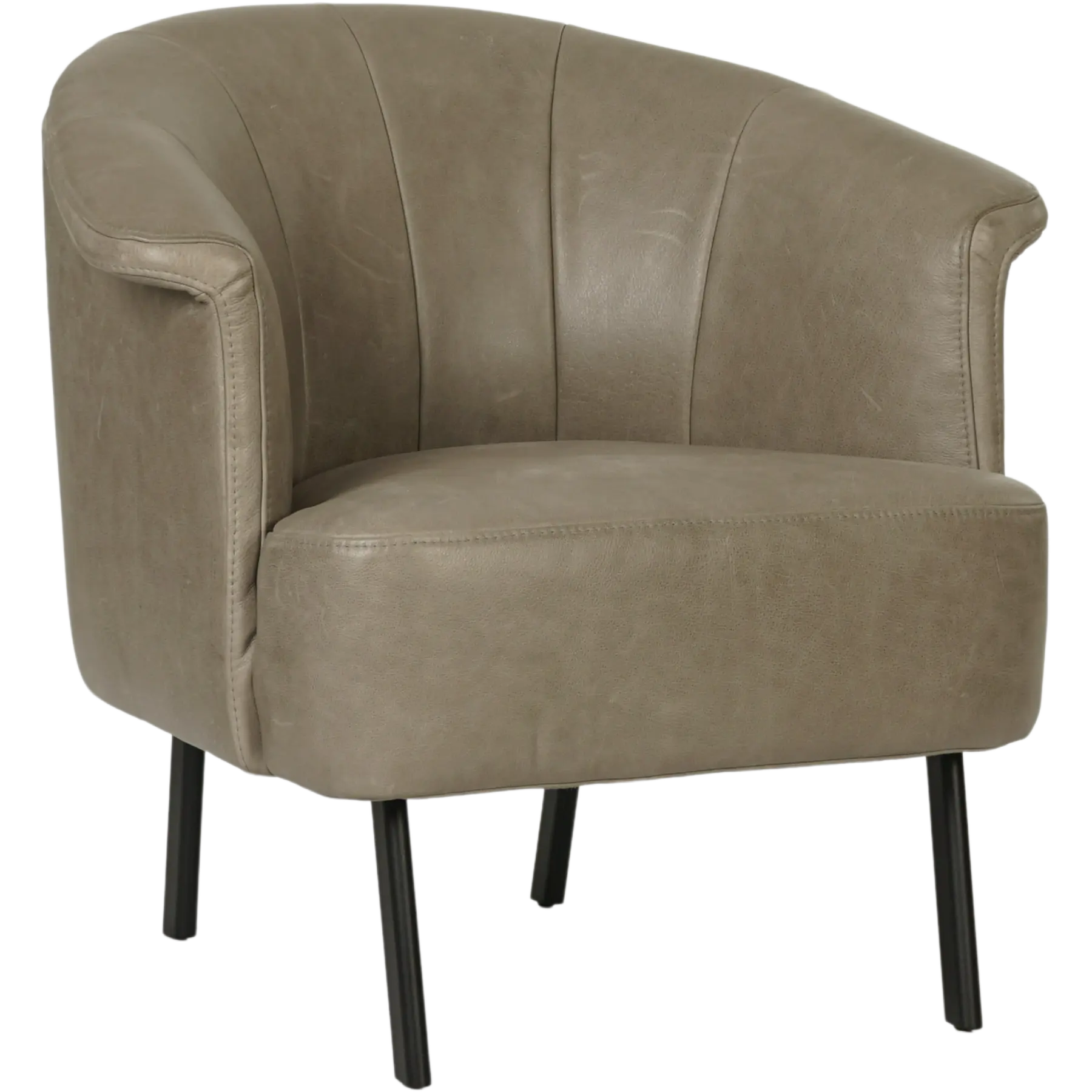 afbeelding van Leren fauteuil Embrace - Vintage Stone (grijs)
