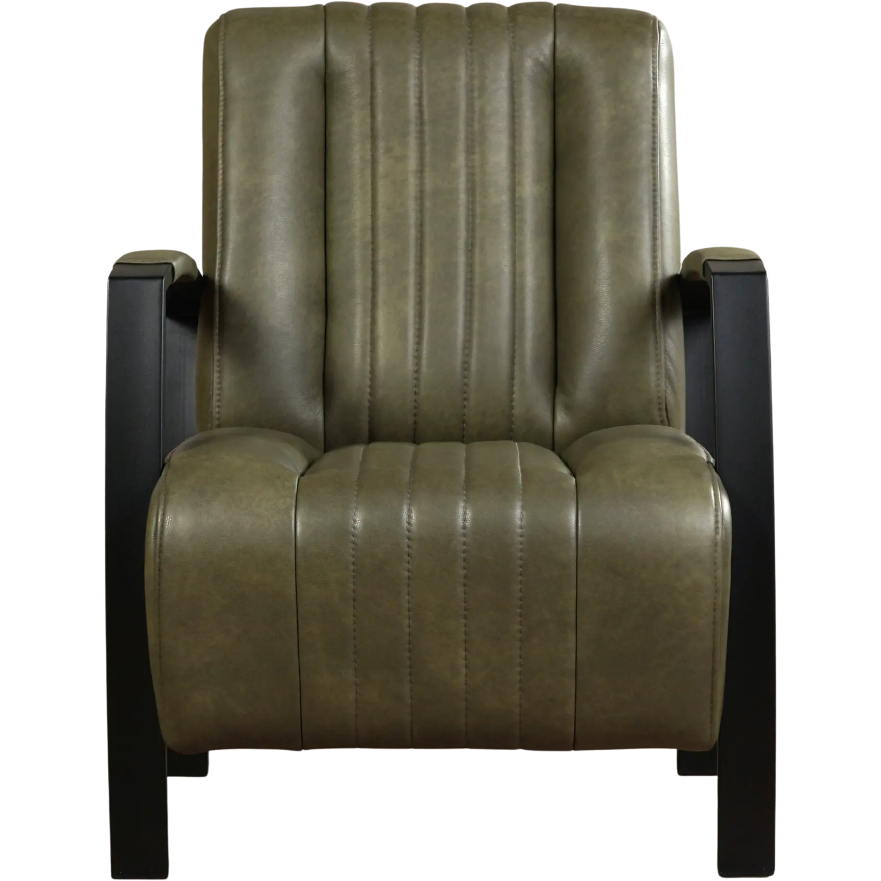 afbeelding van Leren fauteuil Glamour - Granada Moss (olijf/groen)