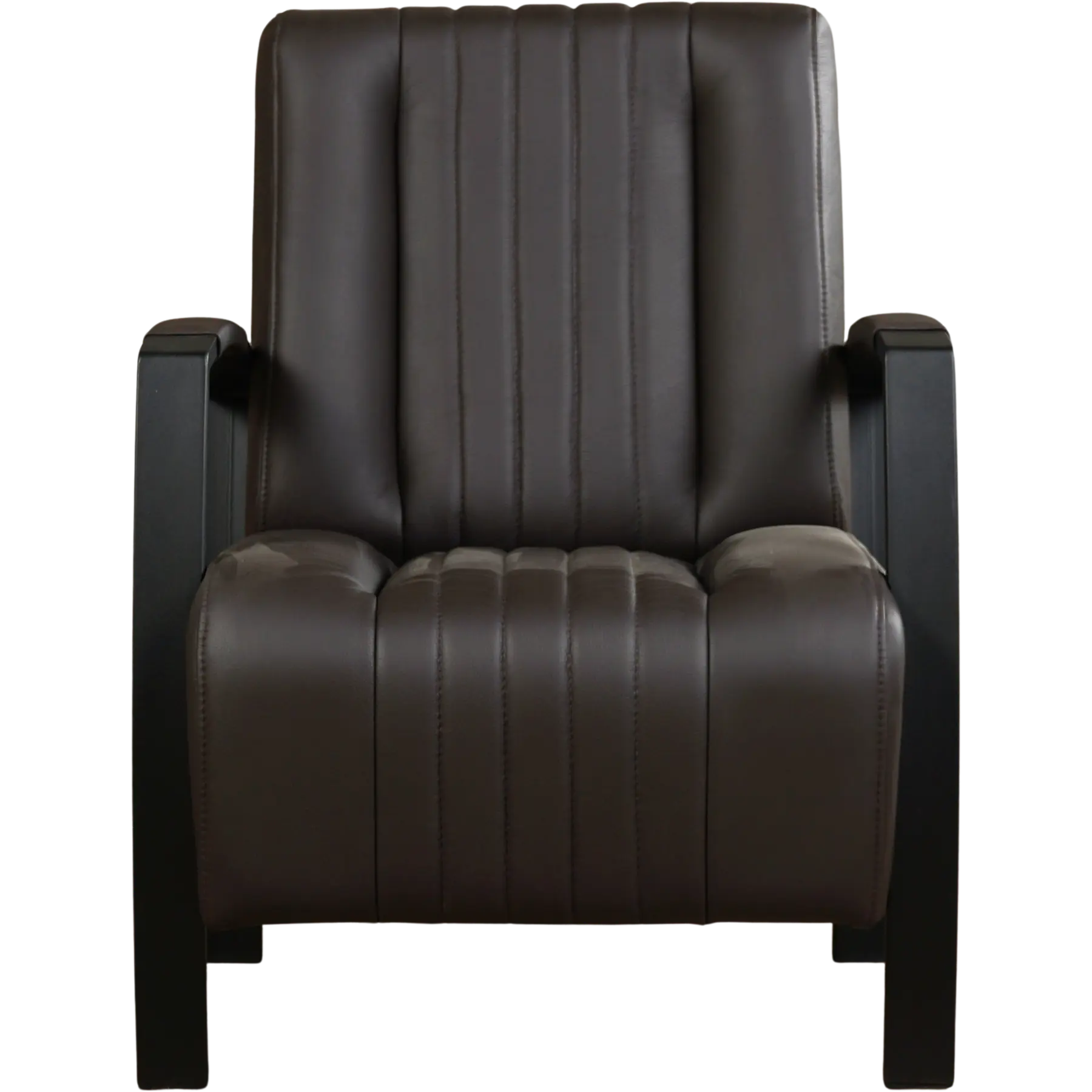 afbeelding van Leren fauteuil Glamour - Hermes Caffe (donkerbruin)