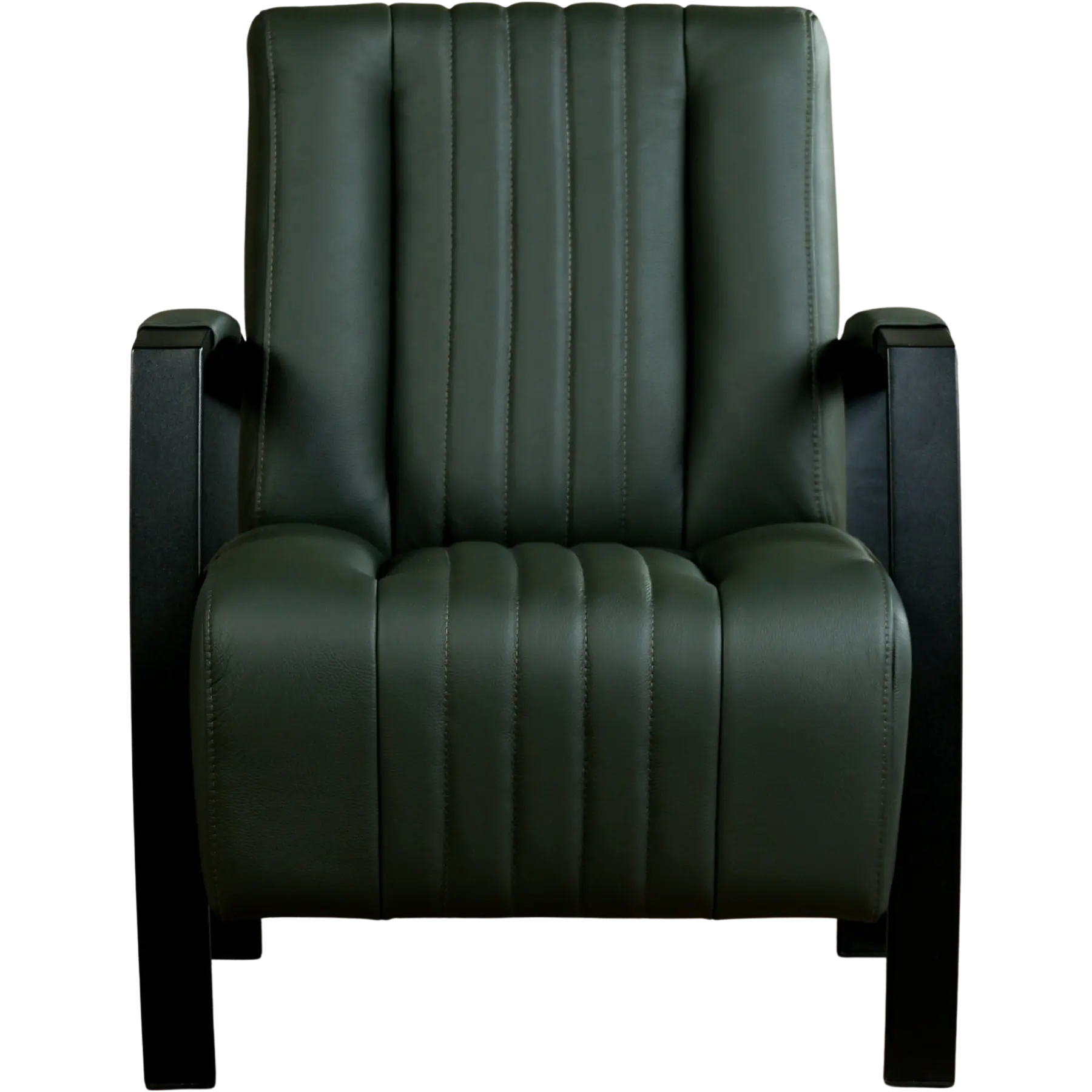 afbeelding van Leren fauteuil Glamour - Hermes Verde (donkergroen)