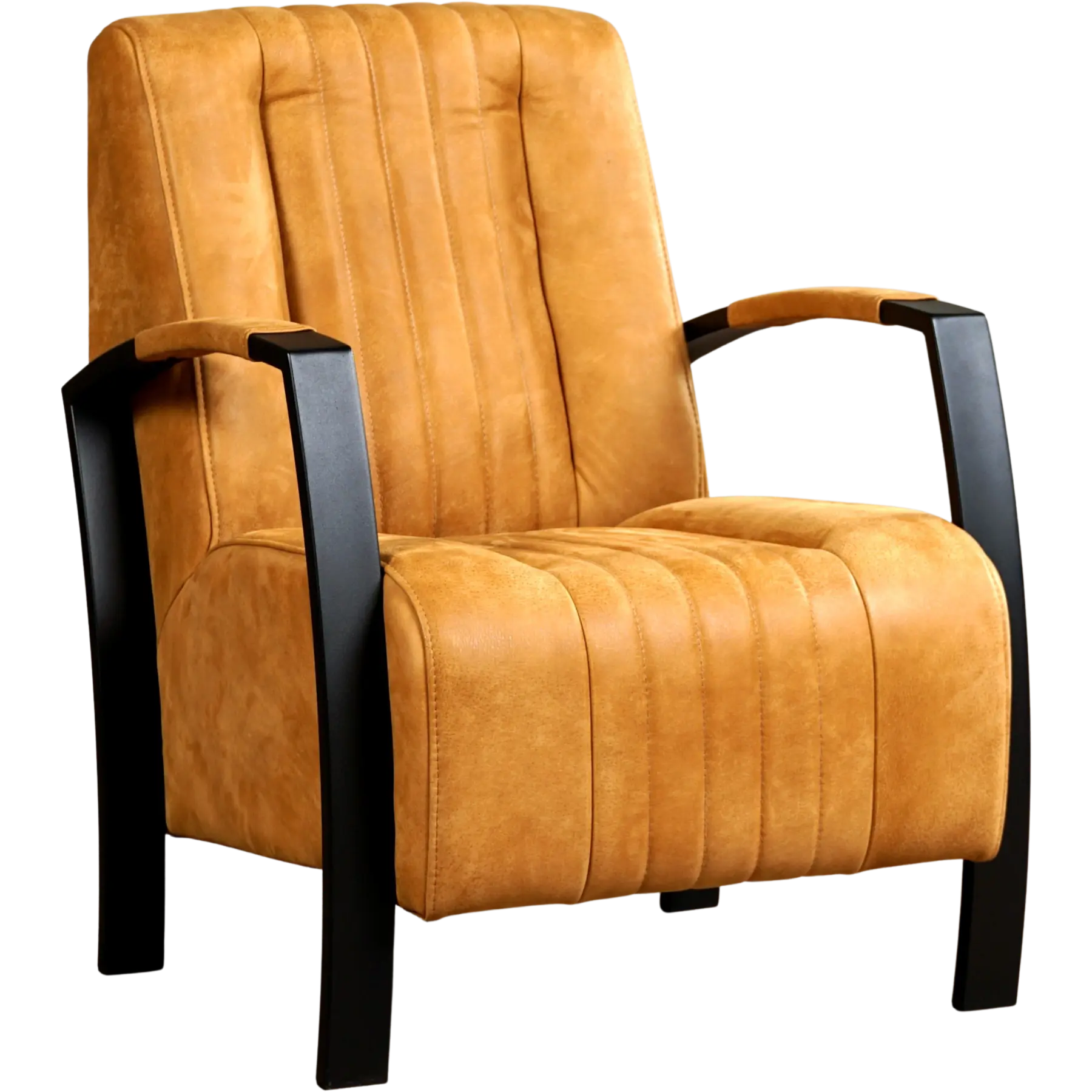afbeelding van Leren fauteuil Glamour - Kenia Cognac (cognac)