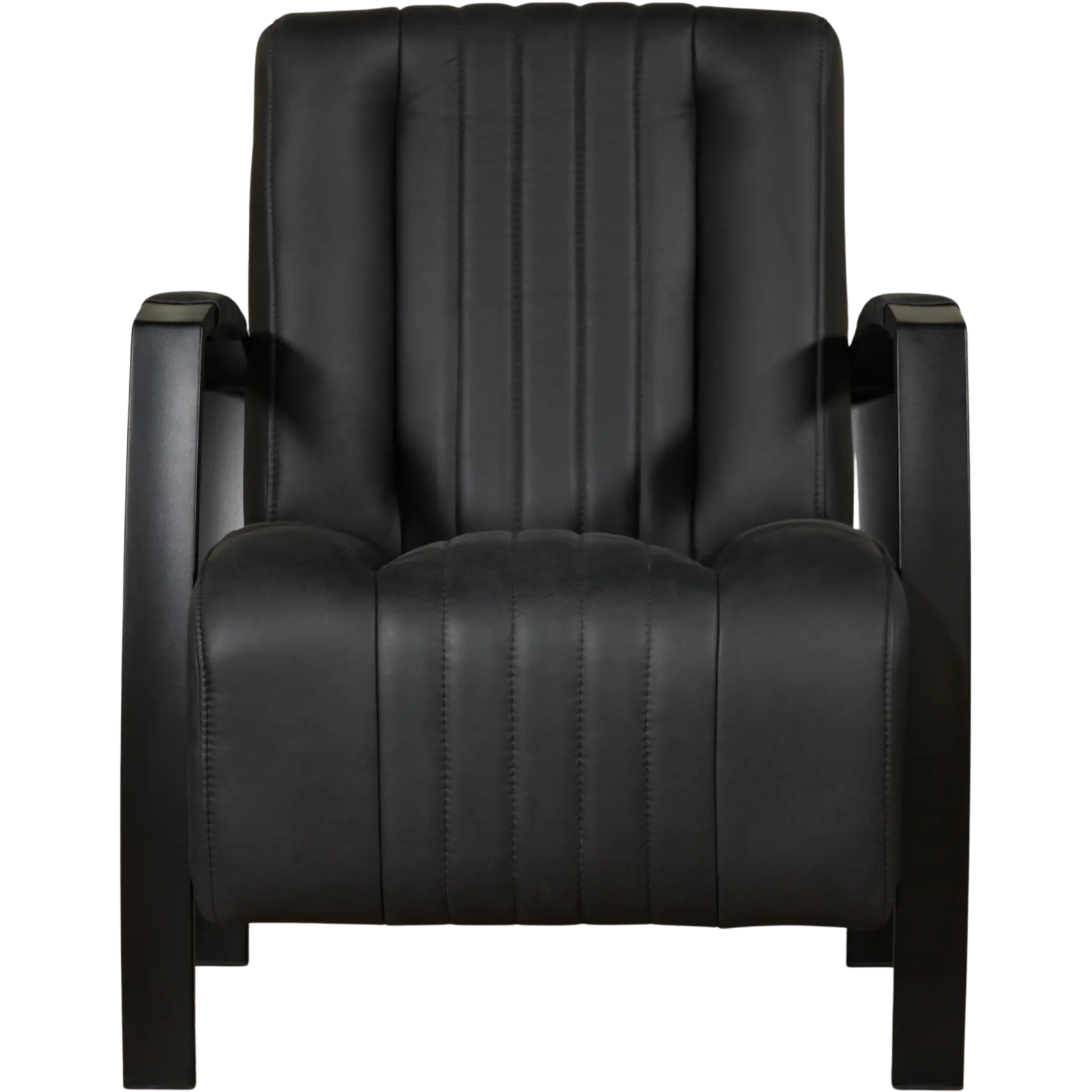 afbeelding van Leren fauteuil Glamour - Rancho Nero (zwart)