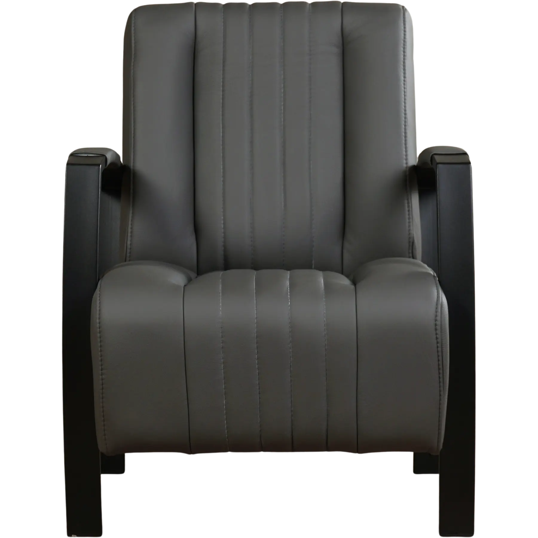 afbeelding van Leren fauteuil Glamour - Toledo Antracite (donkergrijs)