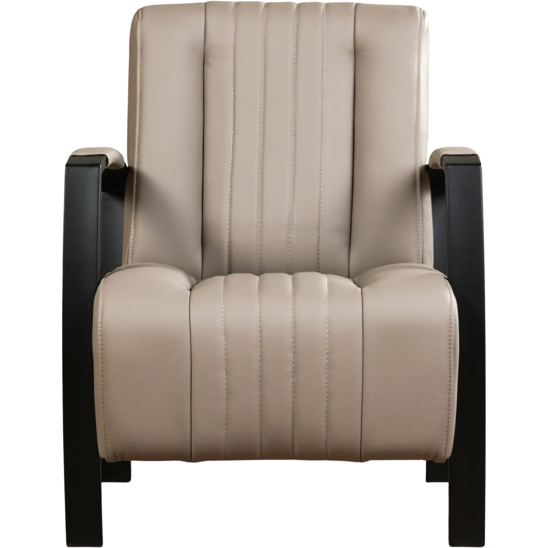 afbeelding van Leren fauteuil Glamour - Toledo Khaki (taupe/bruin)