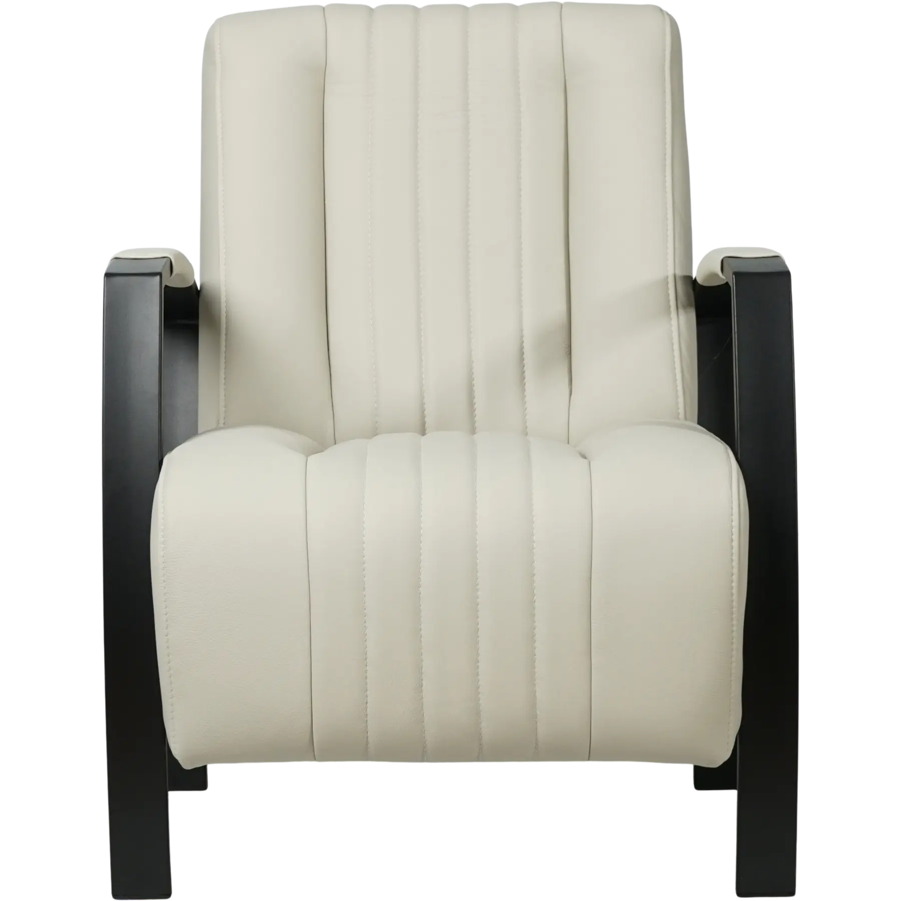 afbeelding van Leren fauteuil Glamour - Toledo Nebbia (crème)