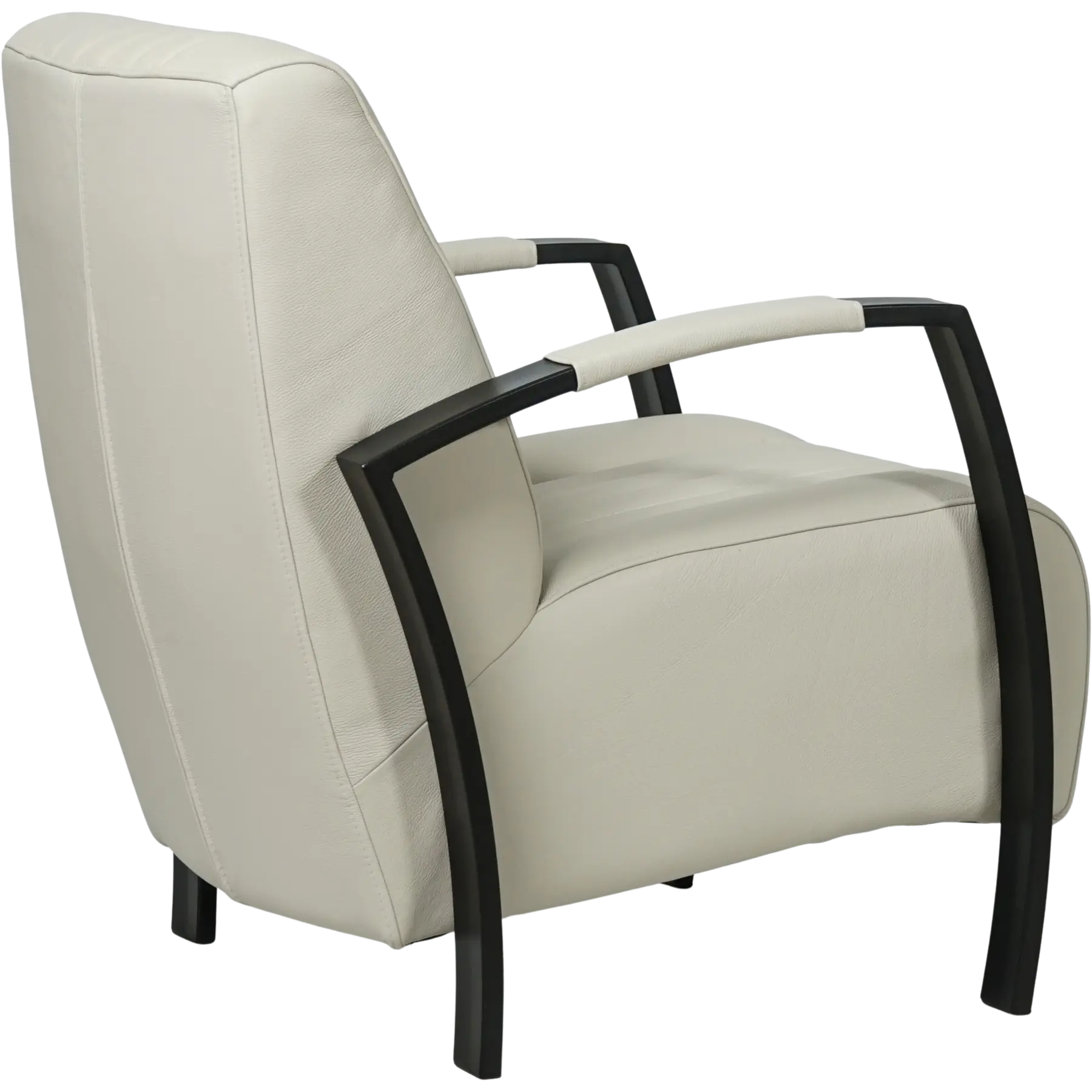 afbeelding van Leren fauteuil Glamour - Toledo Nebbia (crème)