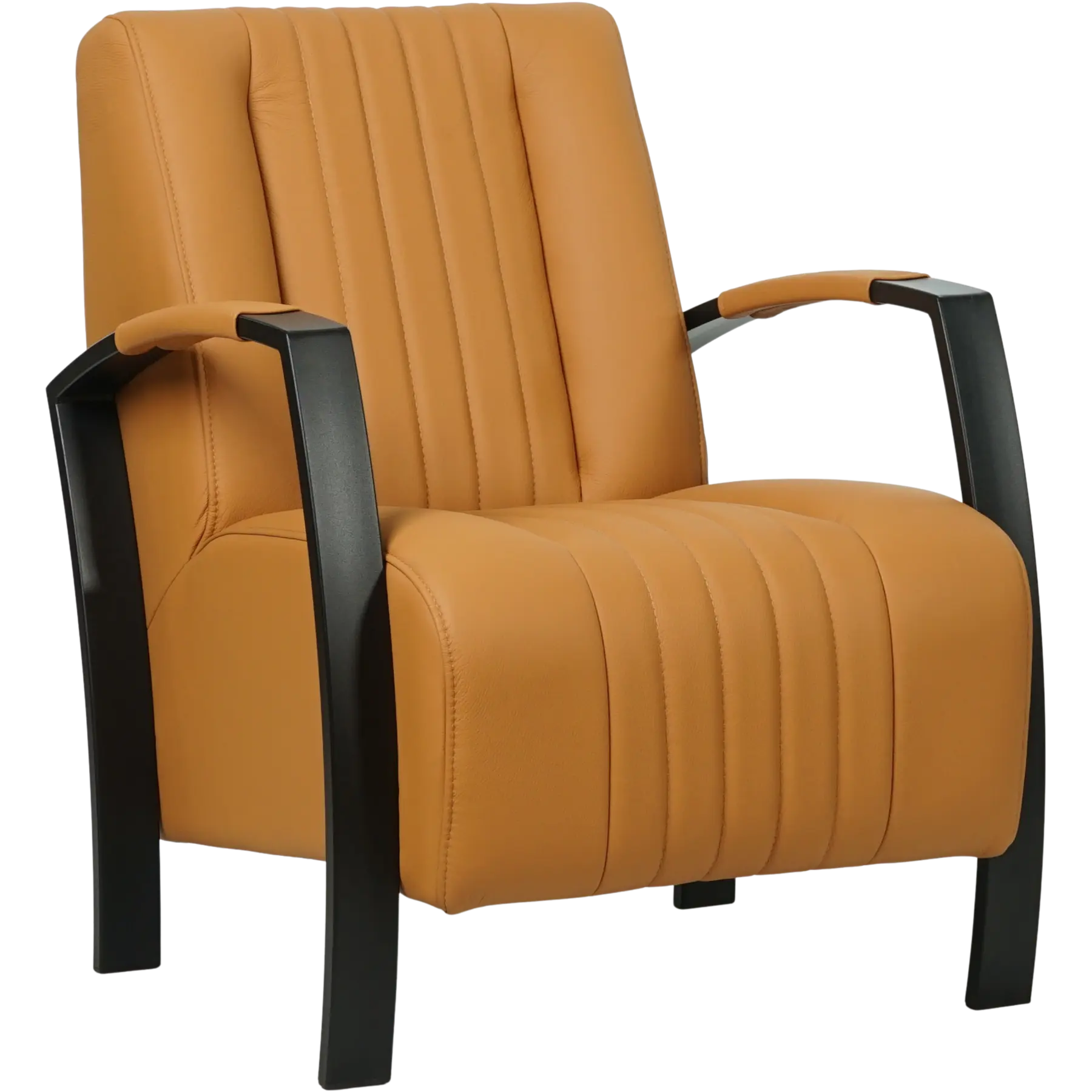 afbeelding van Leren fauteuil Glamour - Toledo Sabbia (lichtcognac)