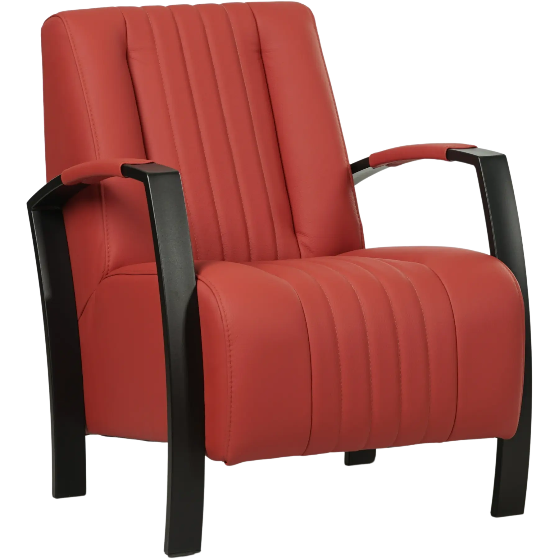 afbeelding van Leren fauteuil Glamour - Toledo Siegelstein (rood)