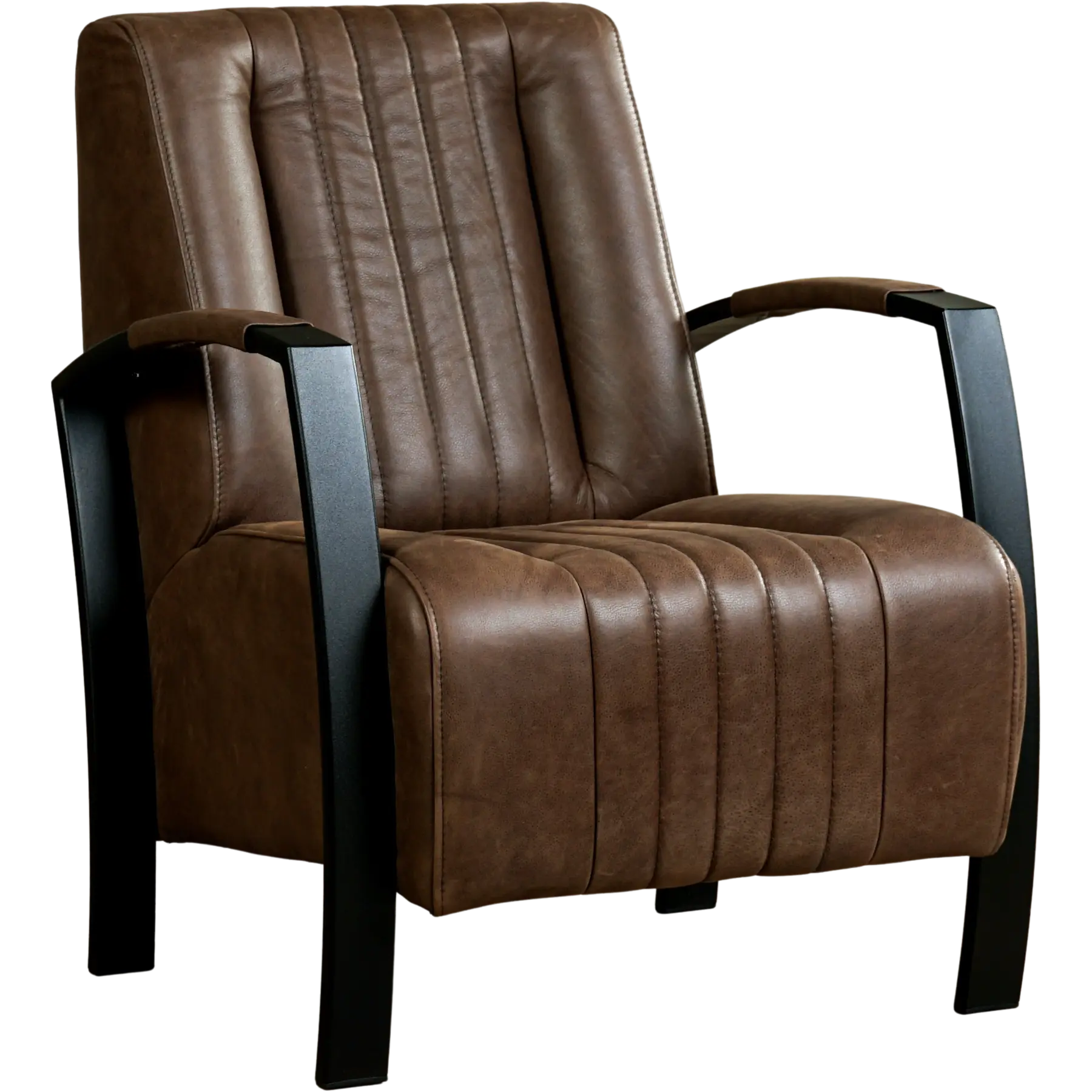 afbeelding van Leren fauteuil Glamour - Vintage Brown (bruin)