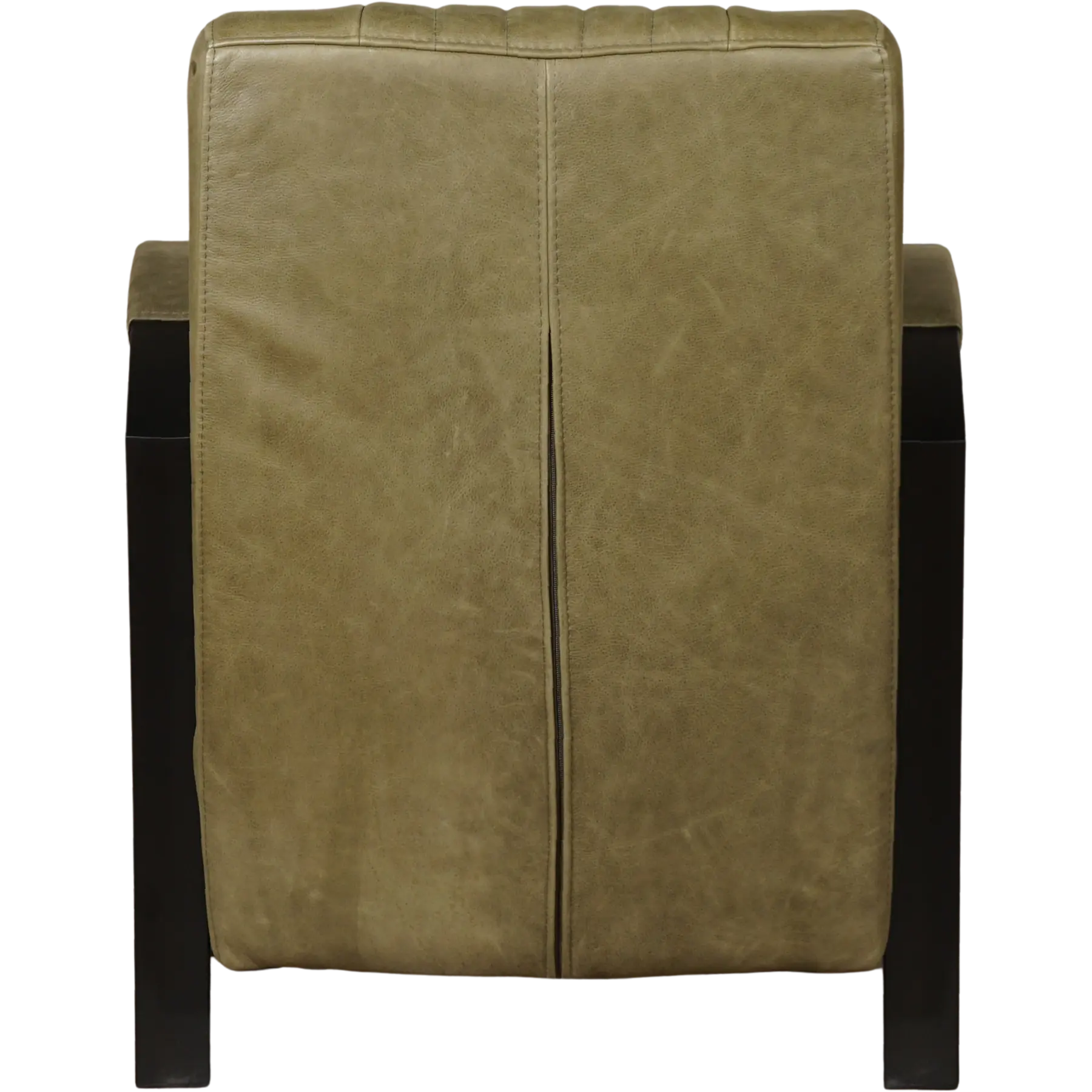 afbeelding van Leren fauteuil Glamour - Vintage Olive (olijf/groen)