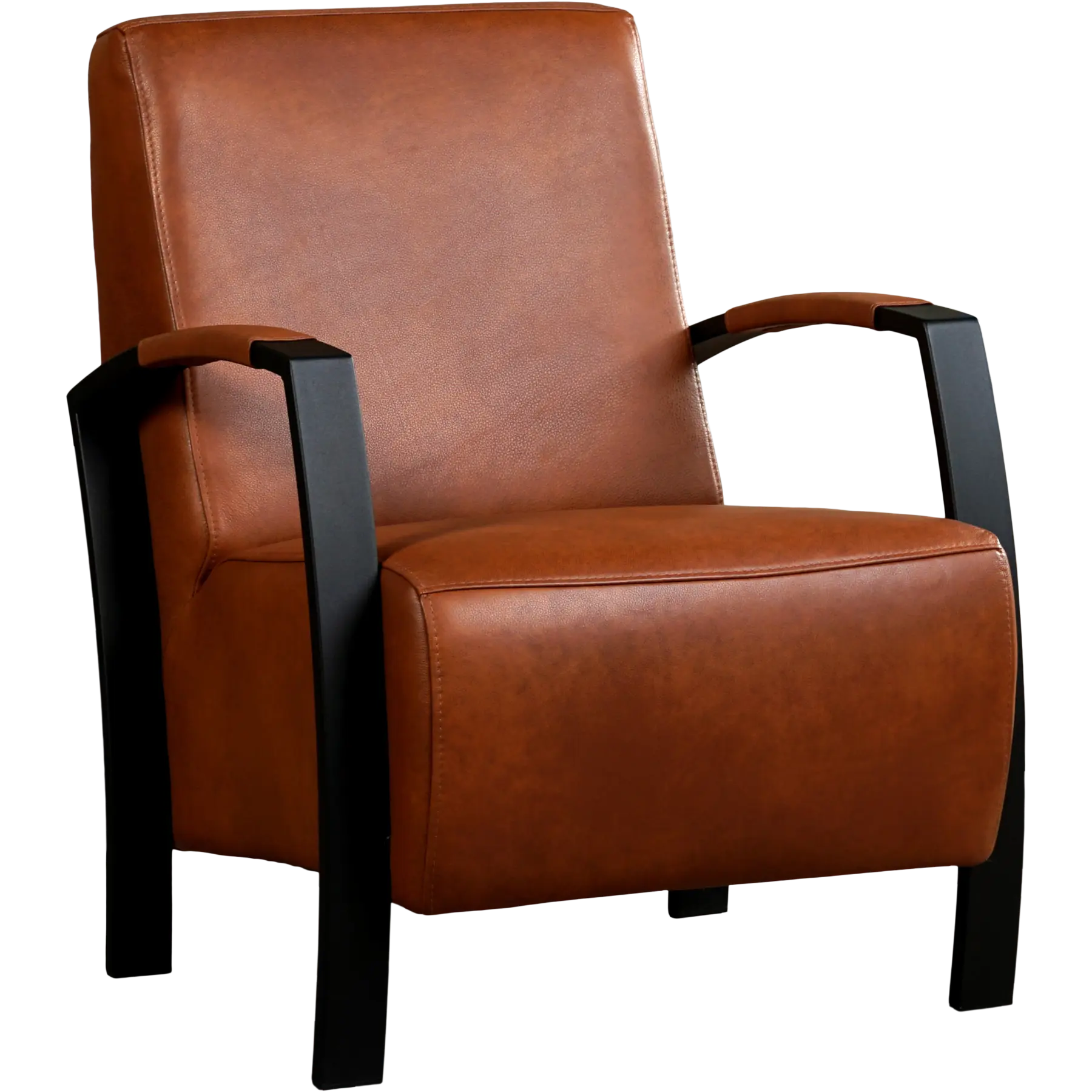afbeelding van Leren fauteuil Glory - Granada Savannah (cognac)