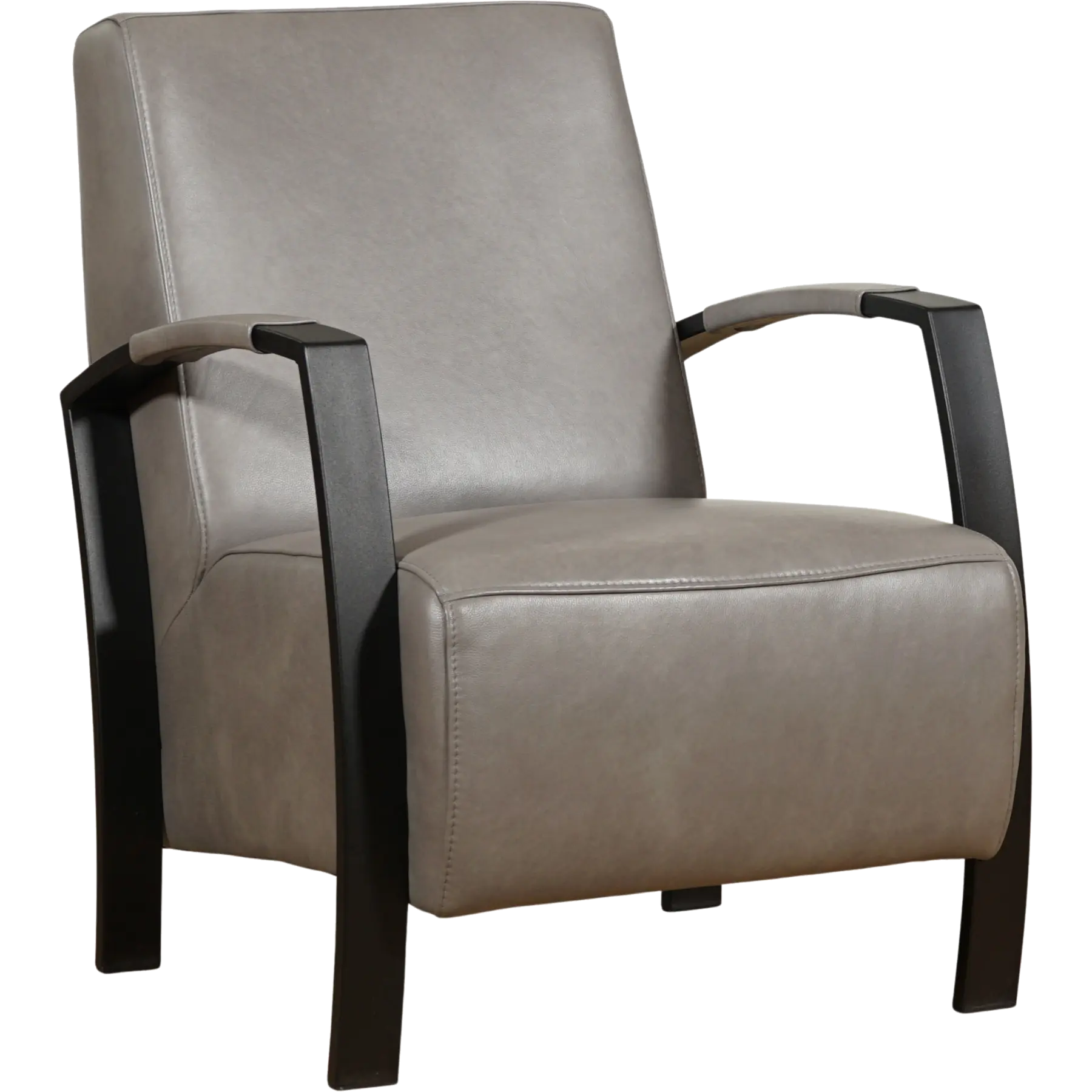 afbeelding van Leren fauteuil Glory - Granada Steel (grijs)
