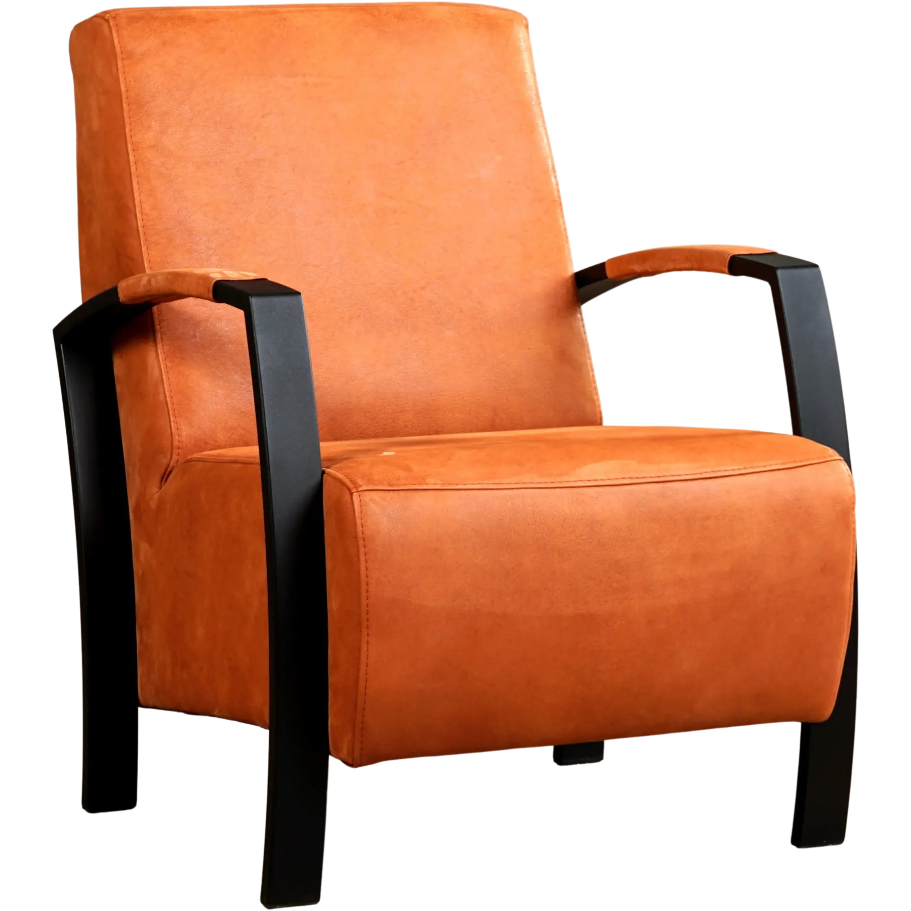 afbeelding van Leren fauteuil Glory - Kenia Rost (oranje)