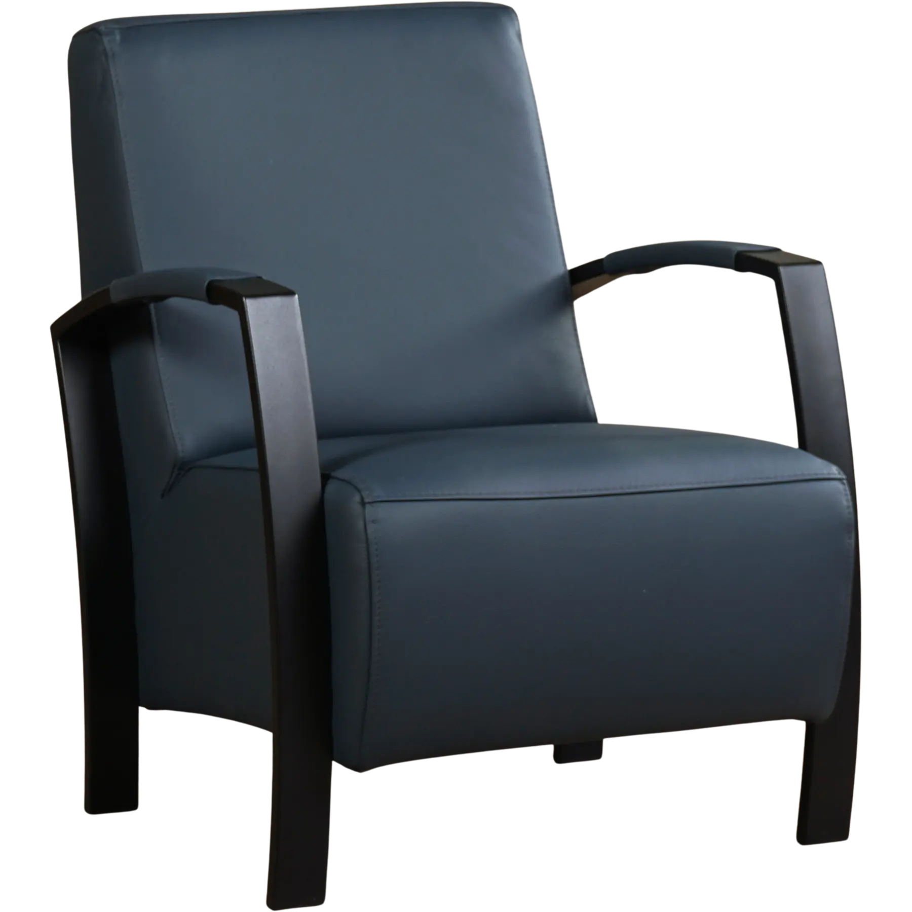 afbeelding van Leren fauteuil Glory - Toledo Marine (blauw)