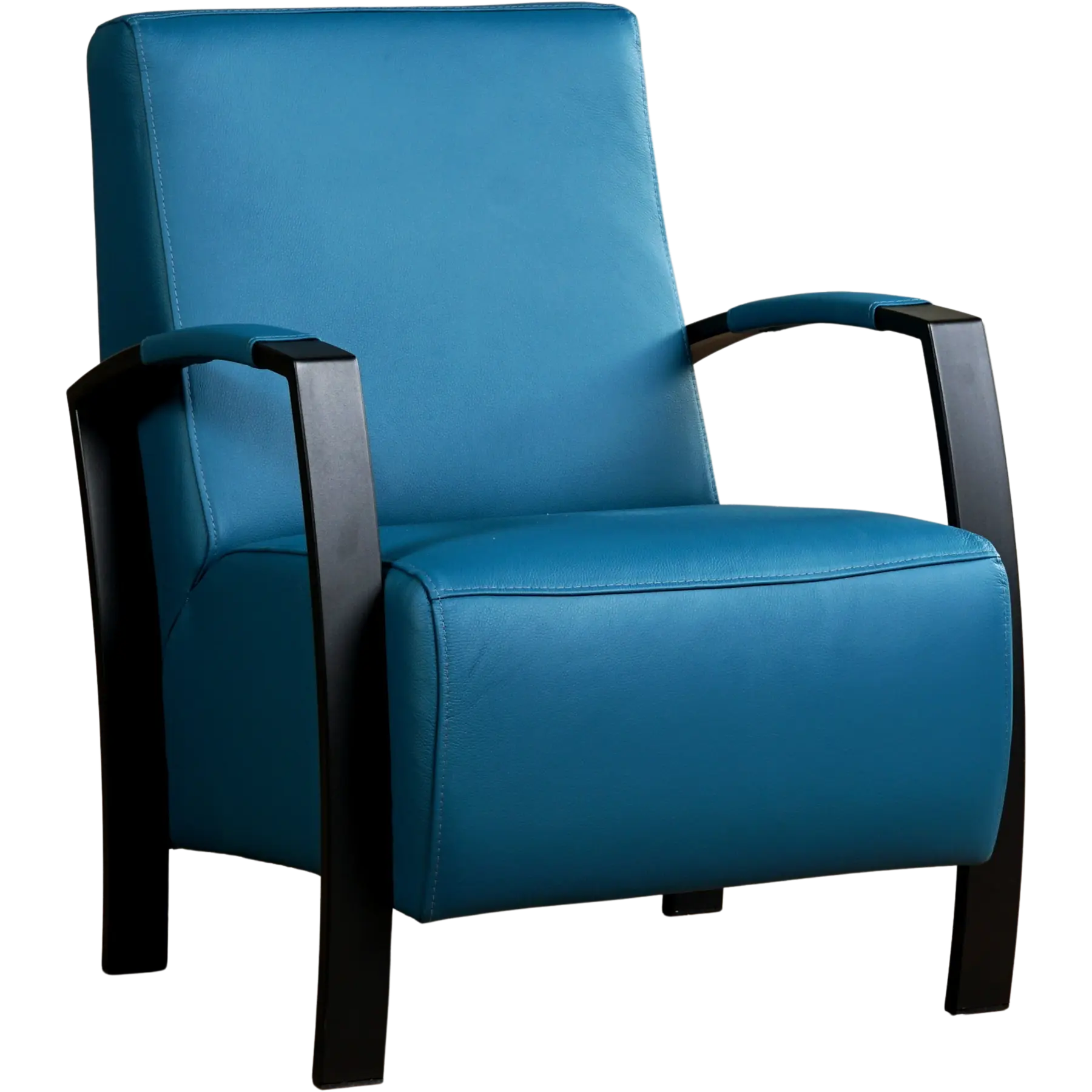 afbeelding van Leren fauteuil Glory - Toledo Turquoise (blauw)