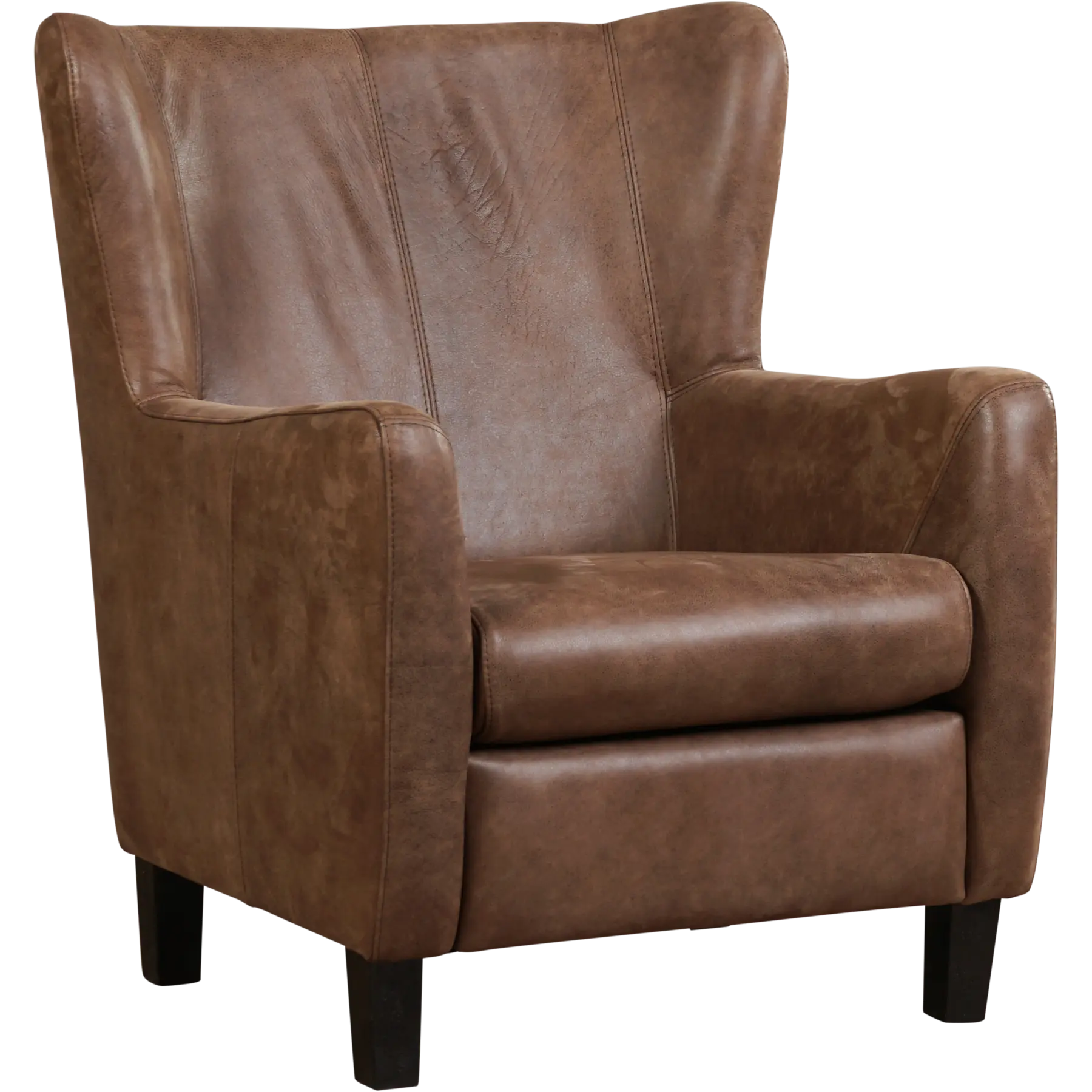 afbeelding van Leren fauteuil Hug