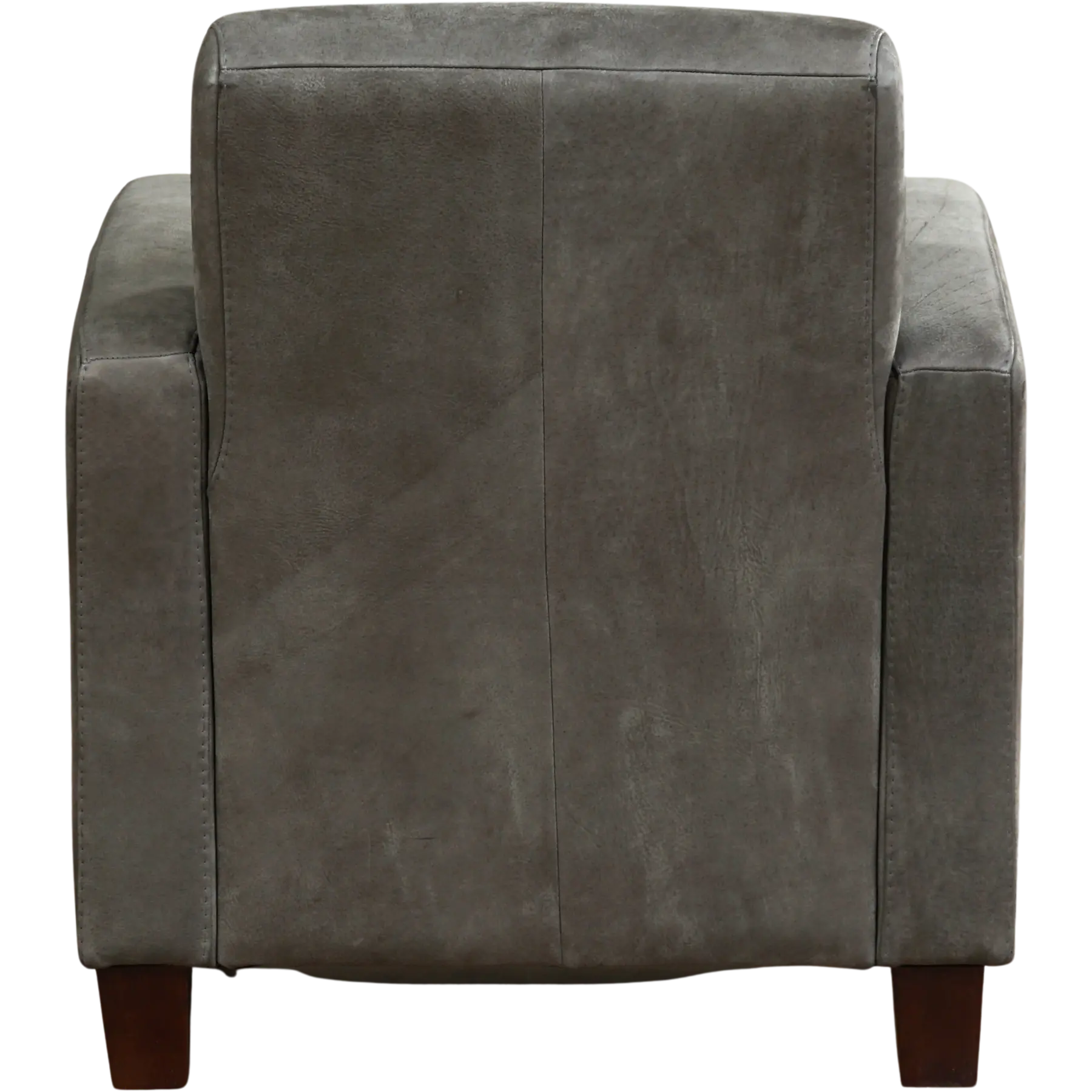 afbeelding van Leren fauteuil Joy - Kenia Antracite (grijs) - Poten hout zwart