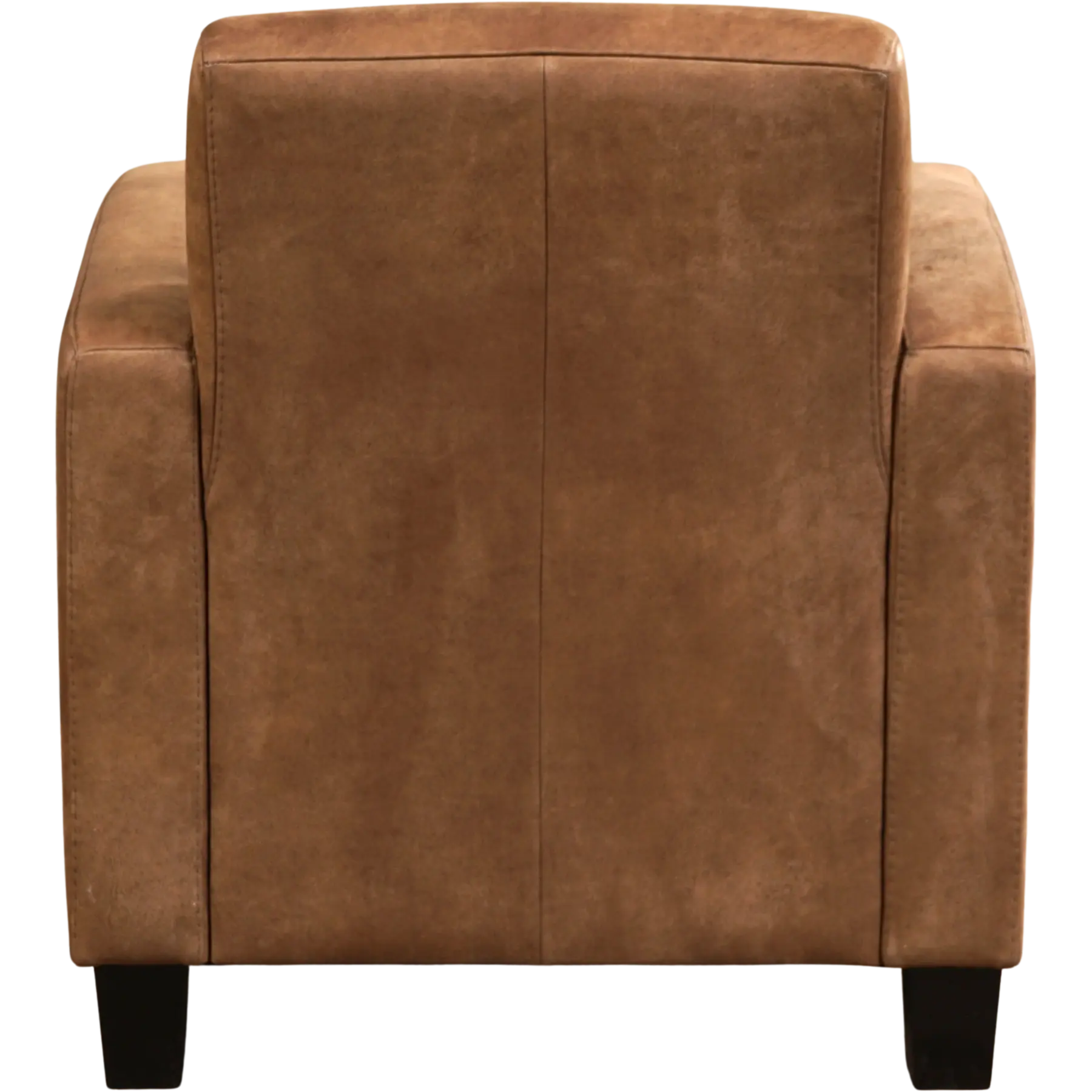 afbeelding van Leren fauteuil Joy - Kenia Brown (bruin) - Poten hout bruin