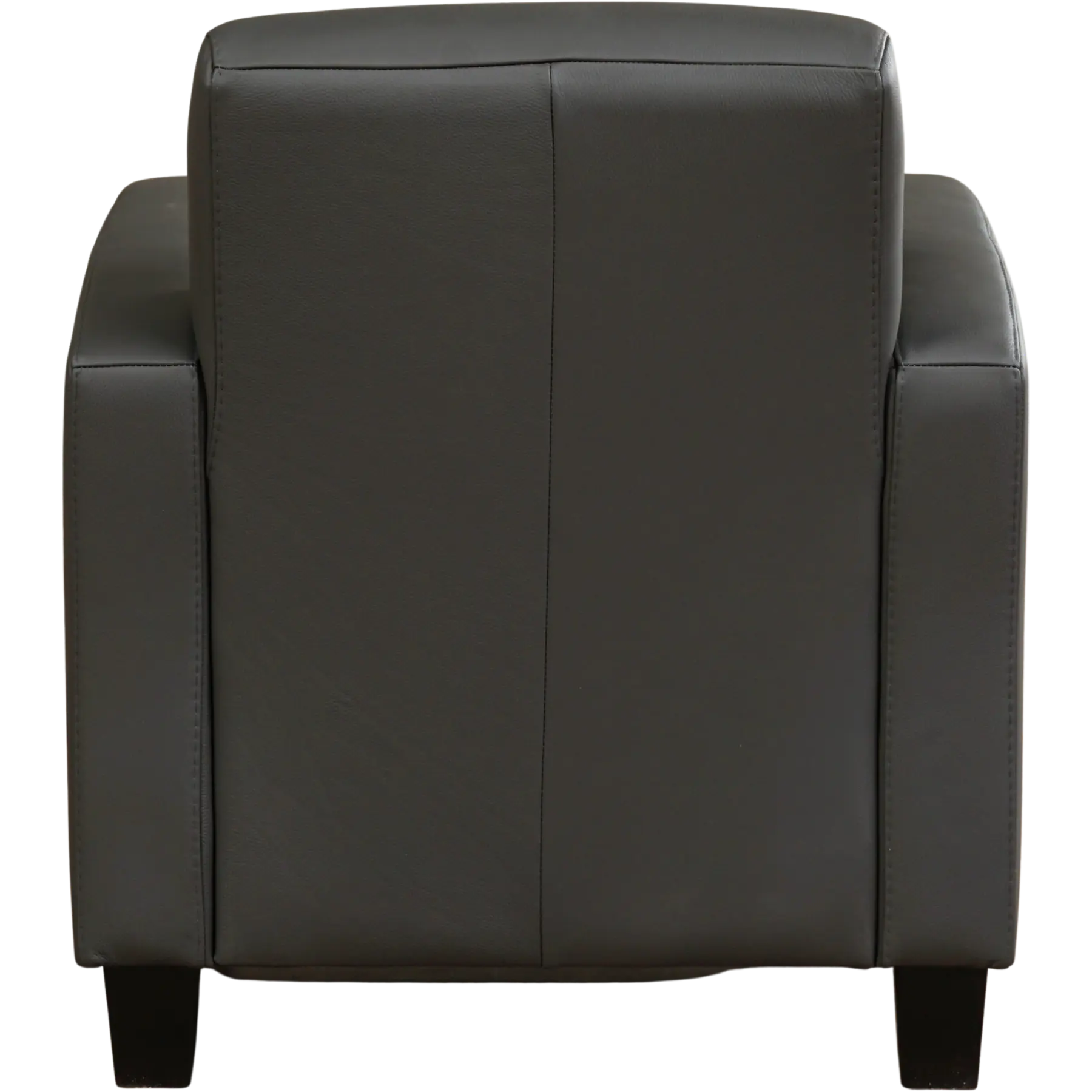 afbeelding van Leren fauteuil Joy - Toledo Antracite (donkergrijs) - Poten hout bruin