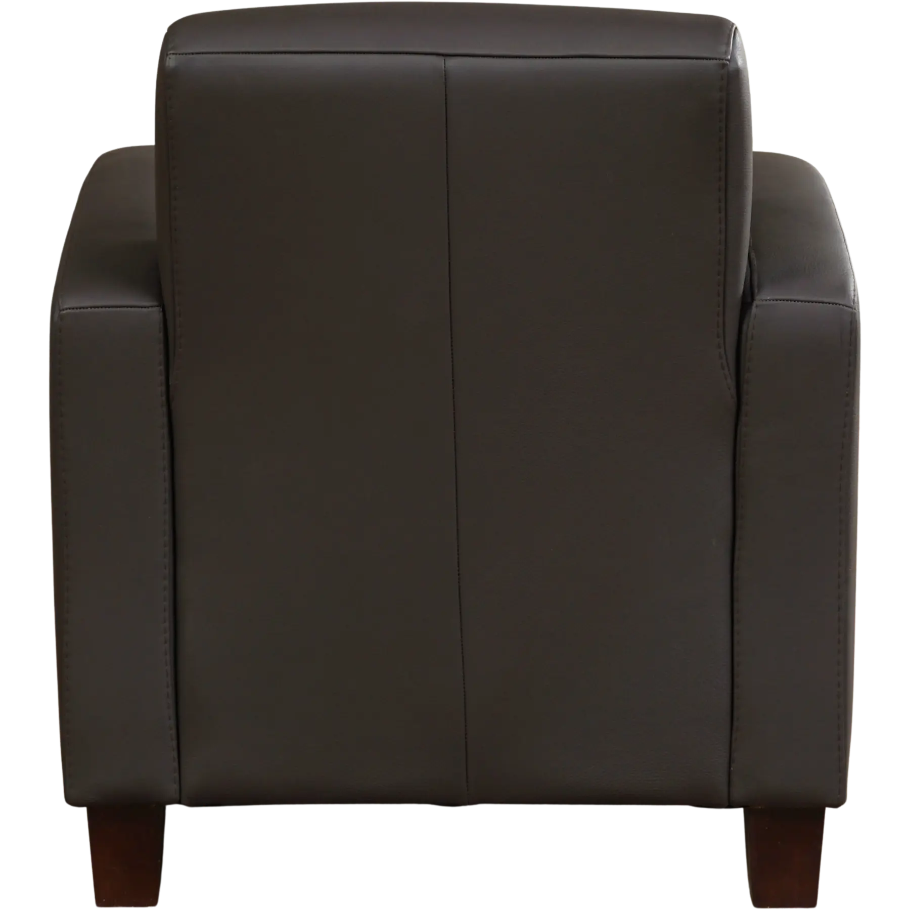 afbeelding van Leren fauteuil Joy - Toledo Caffe (donkerbruin) - Poten hout bruin